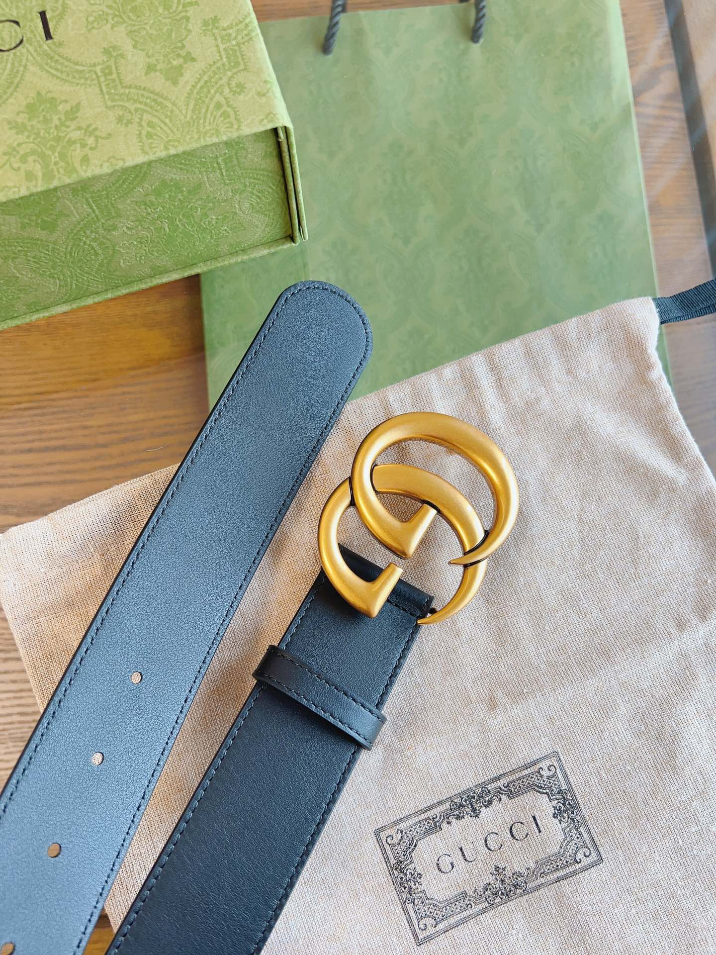 Gucci Basic Belt Cow Leather Black