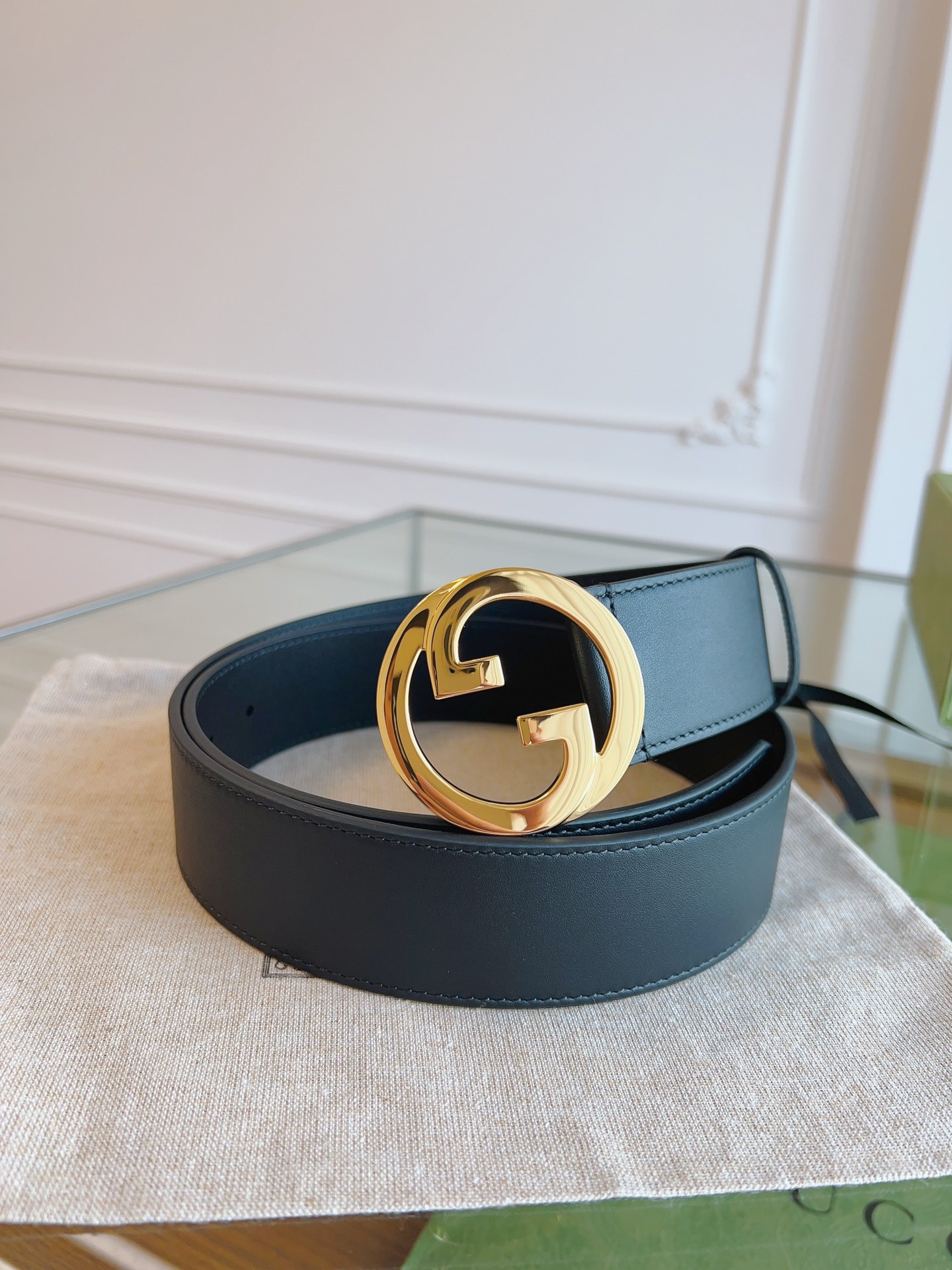 Gucci Basic Belt Cow Leather Black