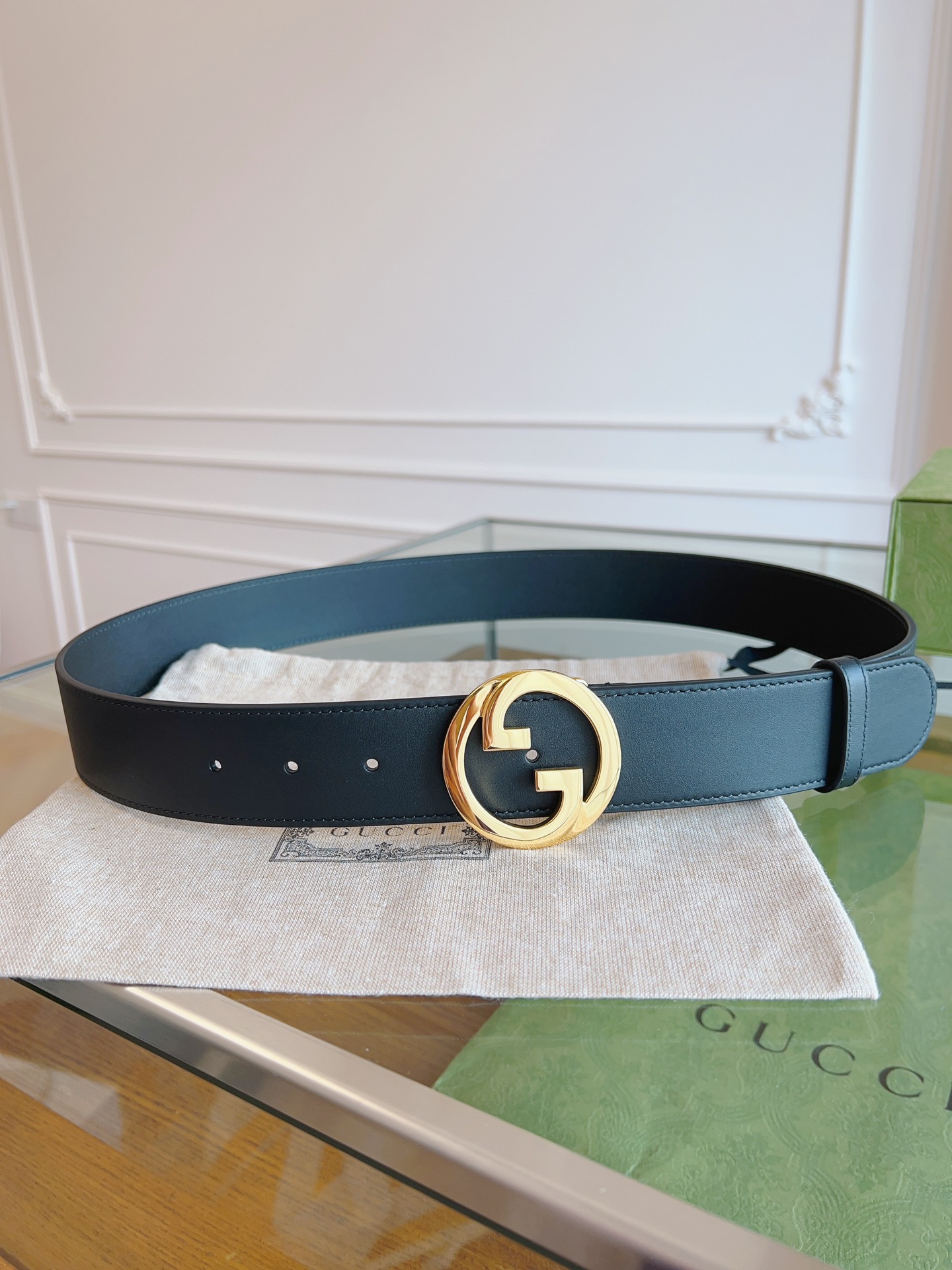 Gucci Basic Belt Cow Leather Black