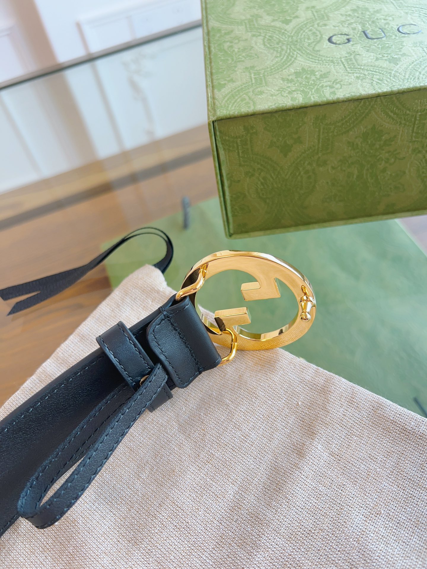 Gucci Basic Belt Cow Leather Black