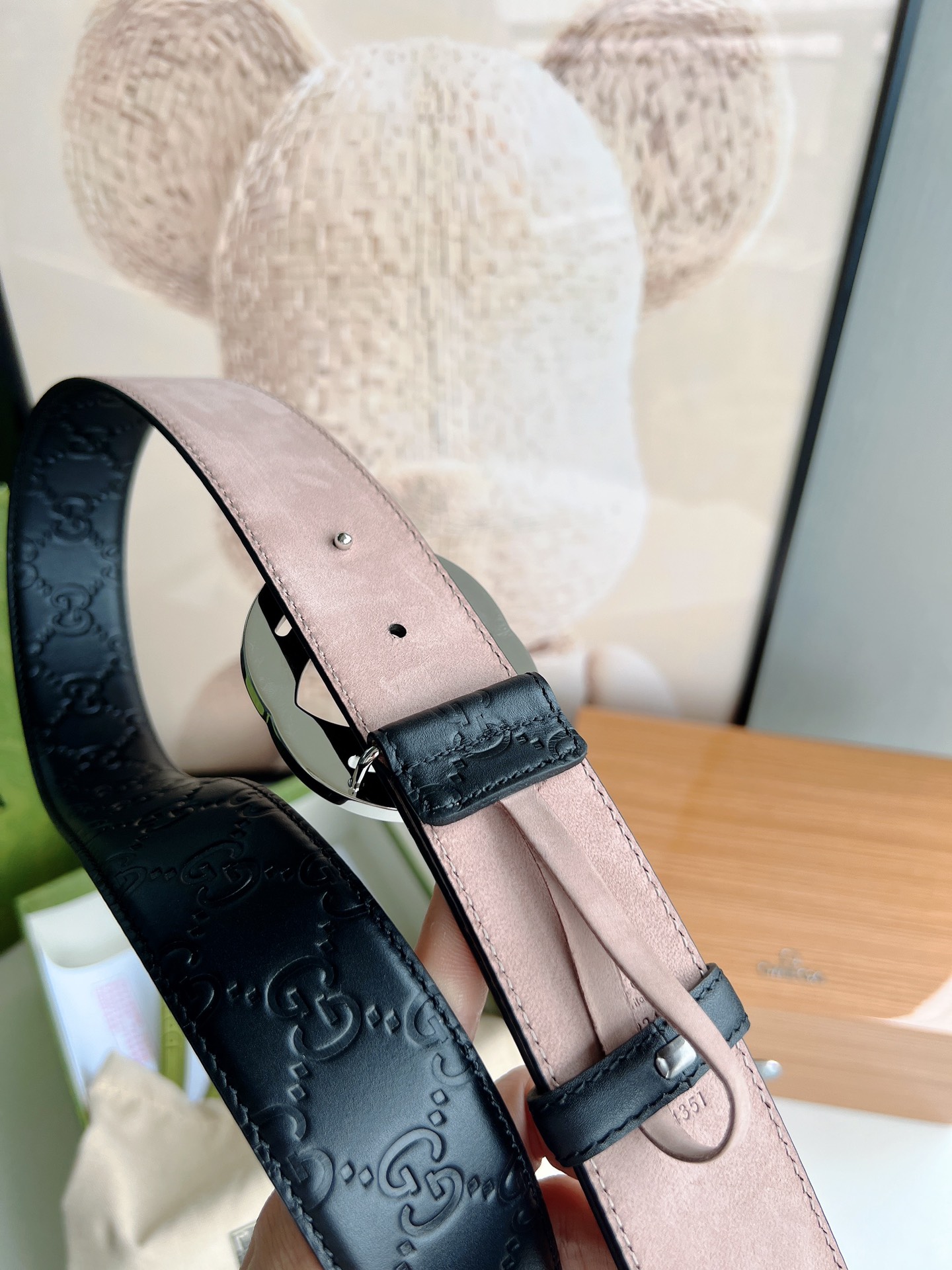 Gucci Male Leather Belt Top Grain Leather M