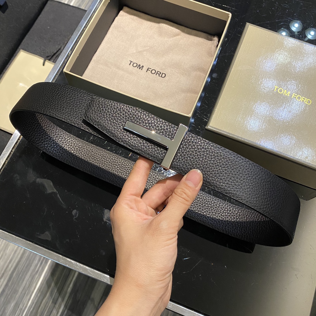 Tom Ford Leather Belt Cow Leather 8mm-m