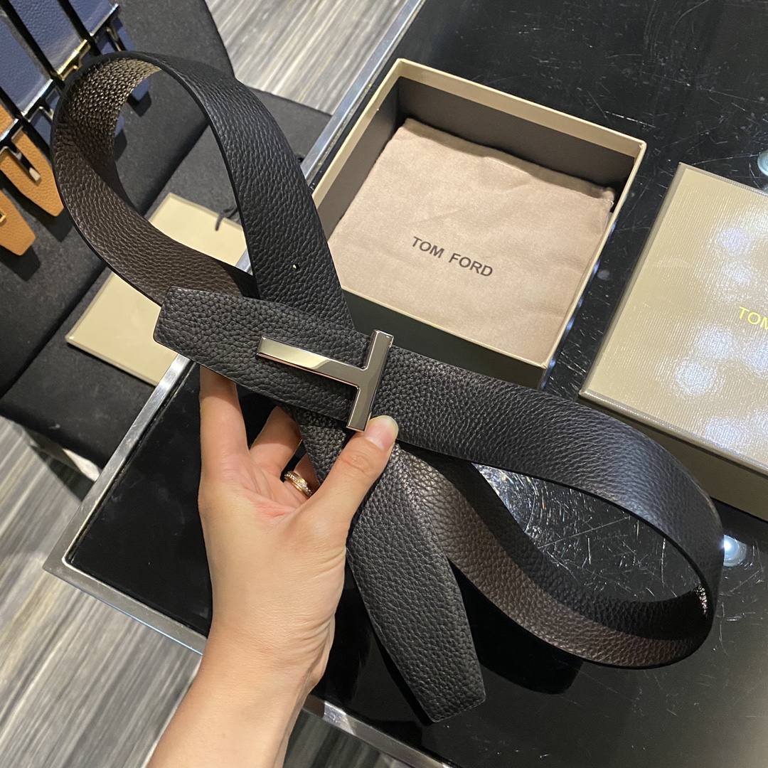 Tom Ford Leather Belt Cow Leather 8mm-m