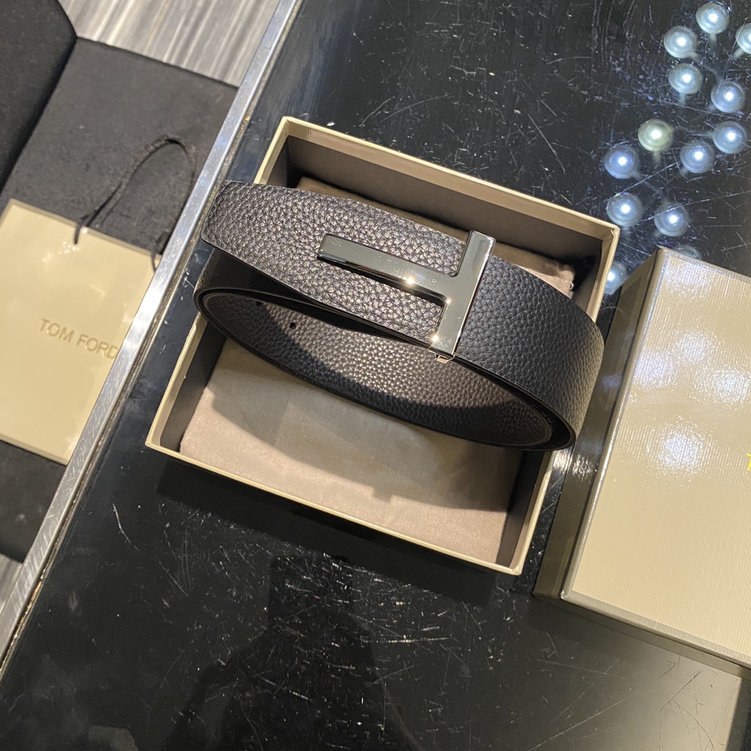 Tom Ford Leather Belt Cow Leather 8mm-m