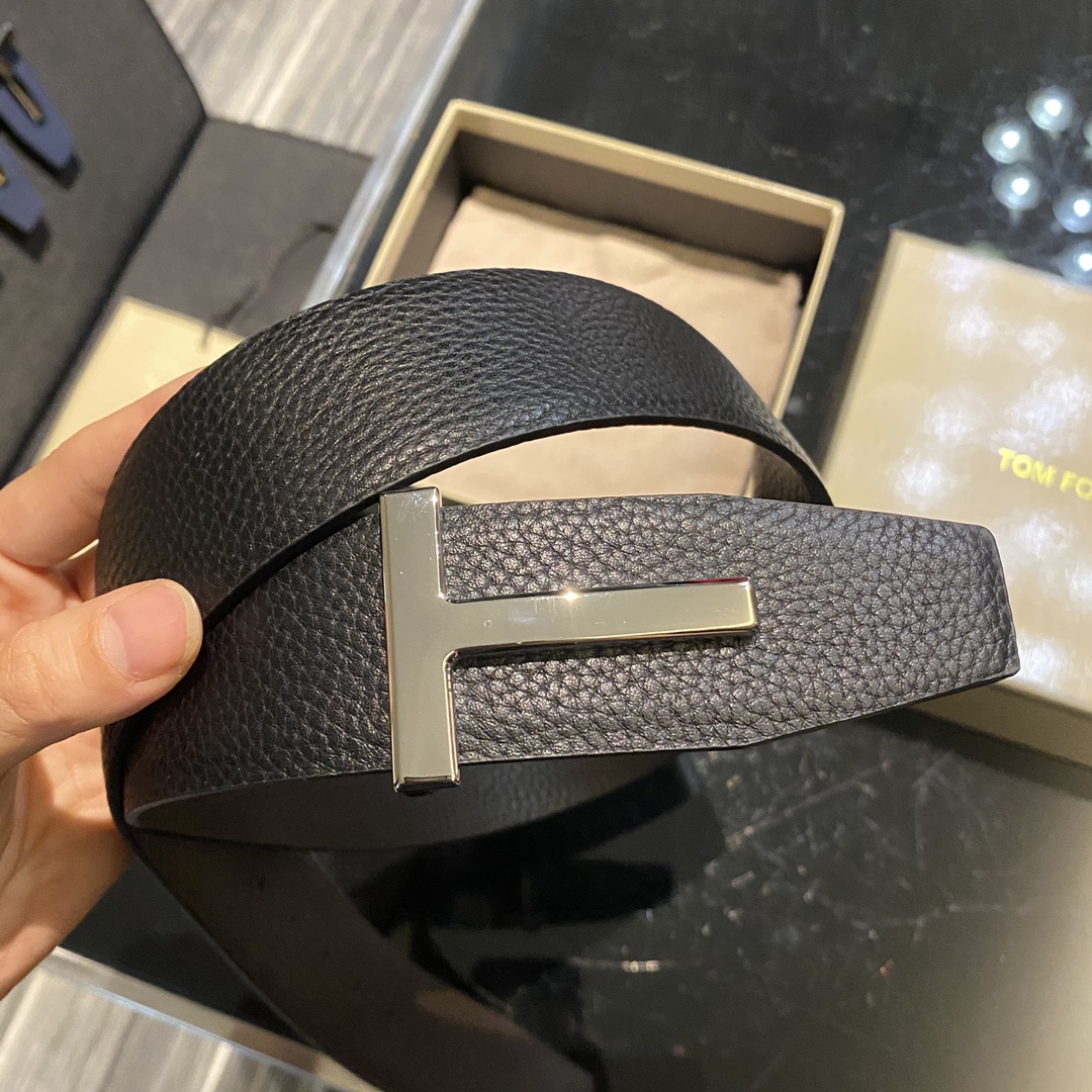 Tom Ford Leather Belt Cow Leather 8mm-m