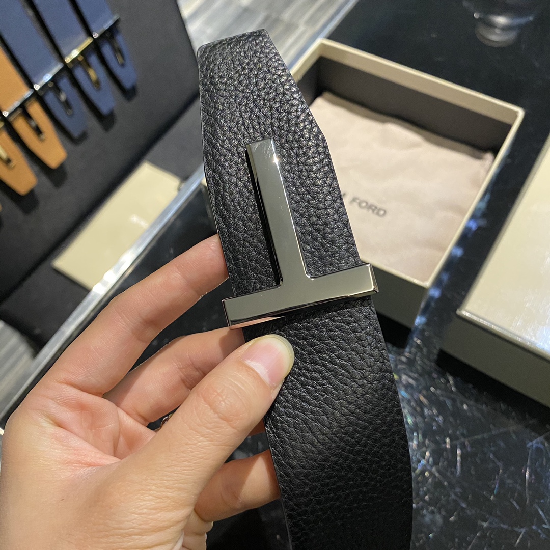 Tom Ford Leather Belt Cow Leather 8mm-m