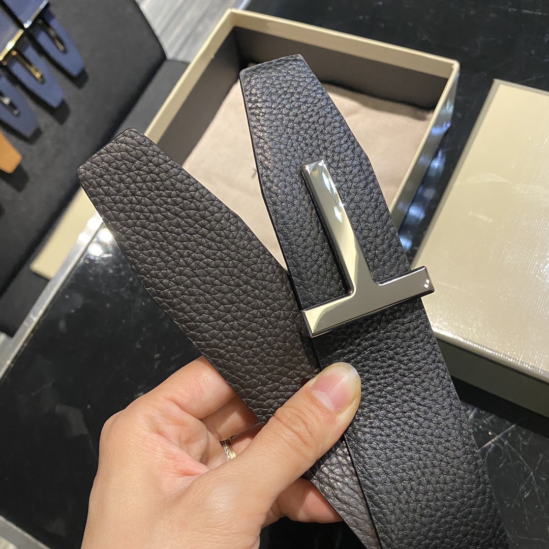 Tom Ford Leather Belt Cow Leather 8mm-m