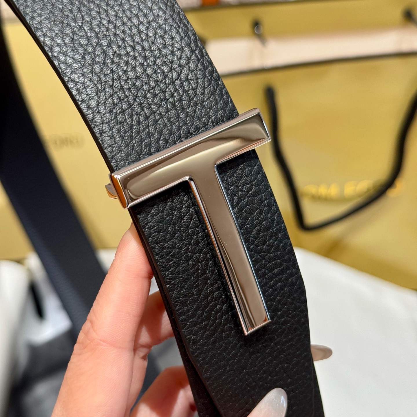 Tom Ford Male Leather Belt Cow Leather L