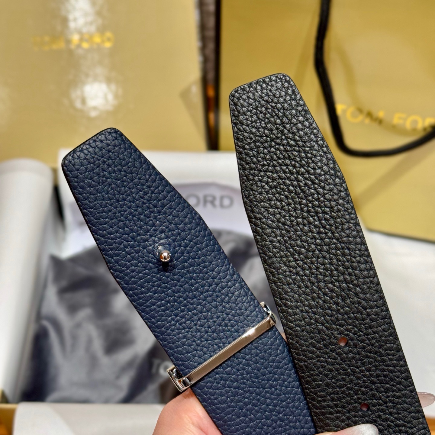 Tom Ford Male Leather Belt Cow Leather L