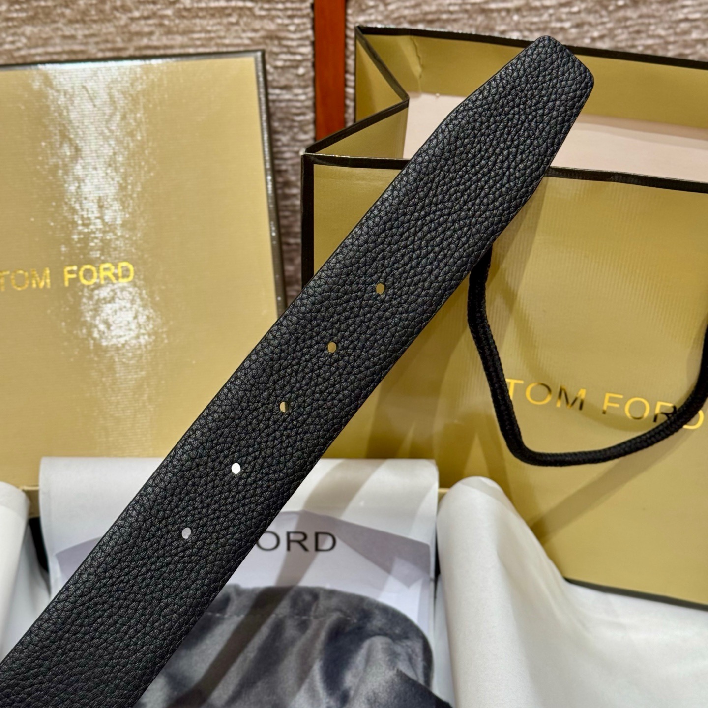 Tom Ford Male Leather Belt Cow Leather L