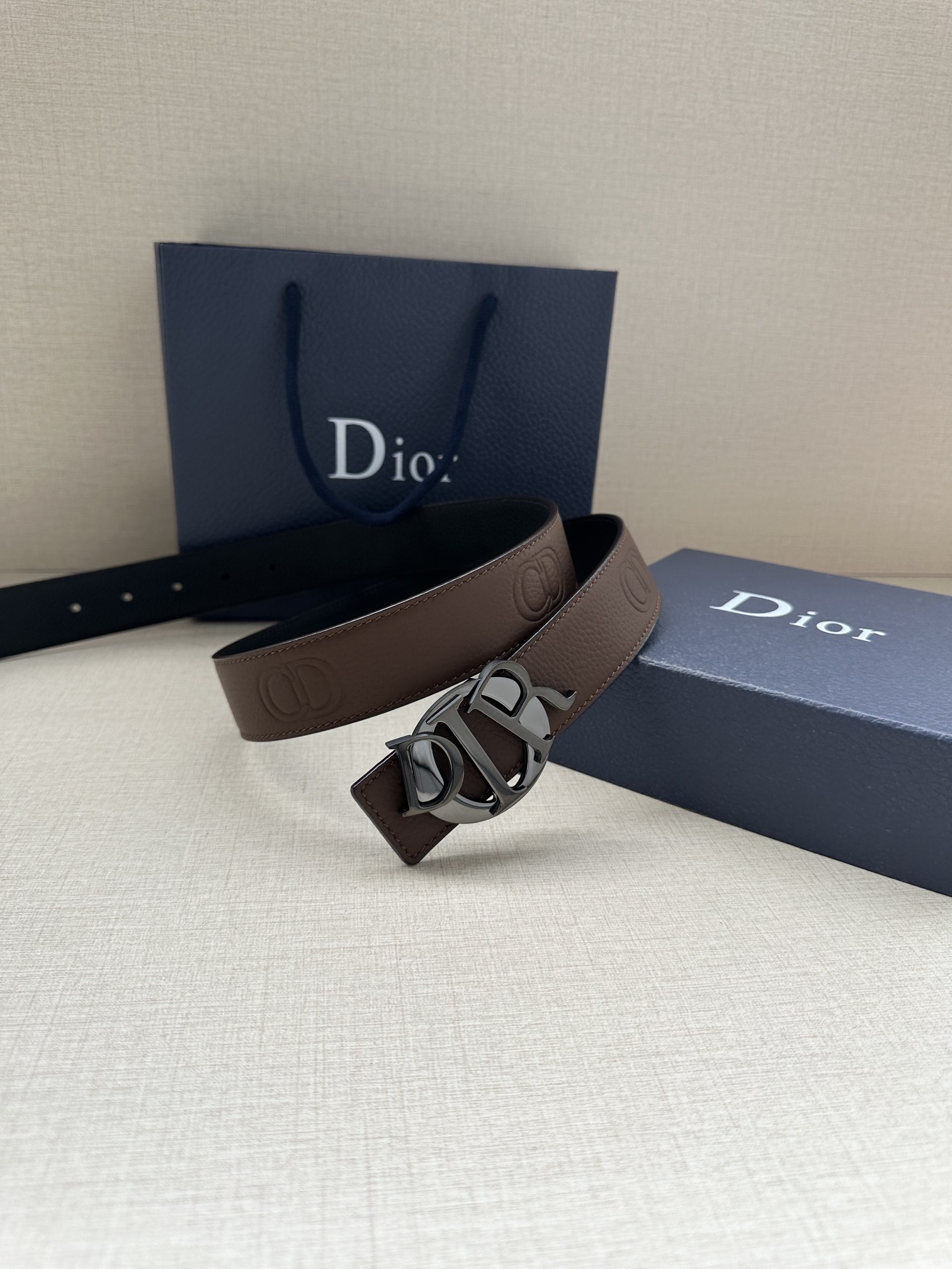 Basic Belt Cow Leather Black M