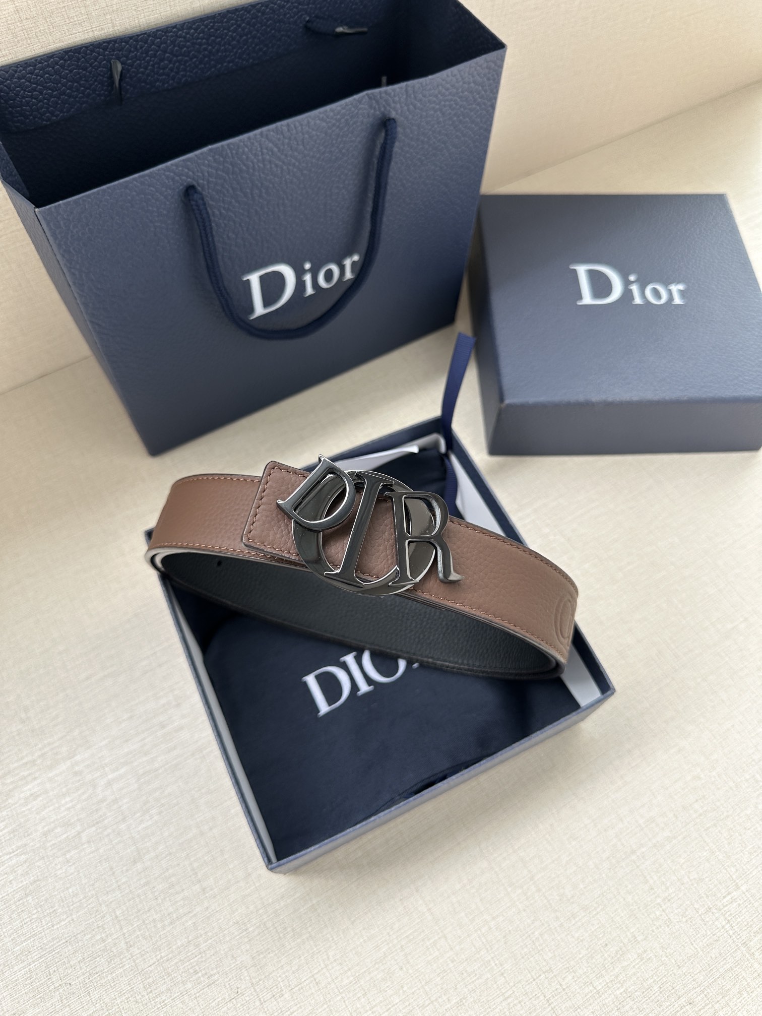 Basic Belt Cow Leather Black M