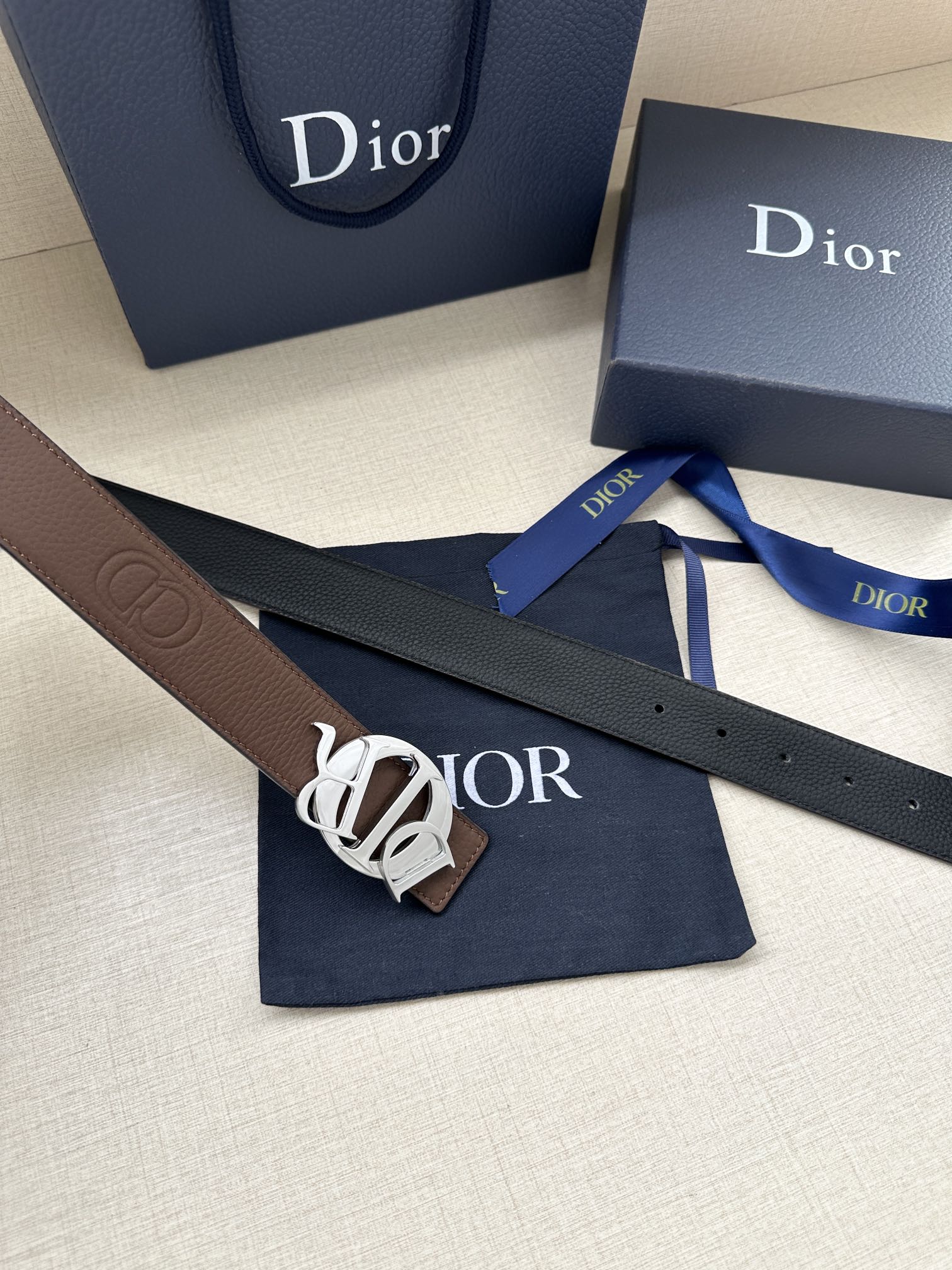 Basic Belt Cow Leather Black M