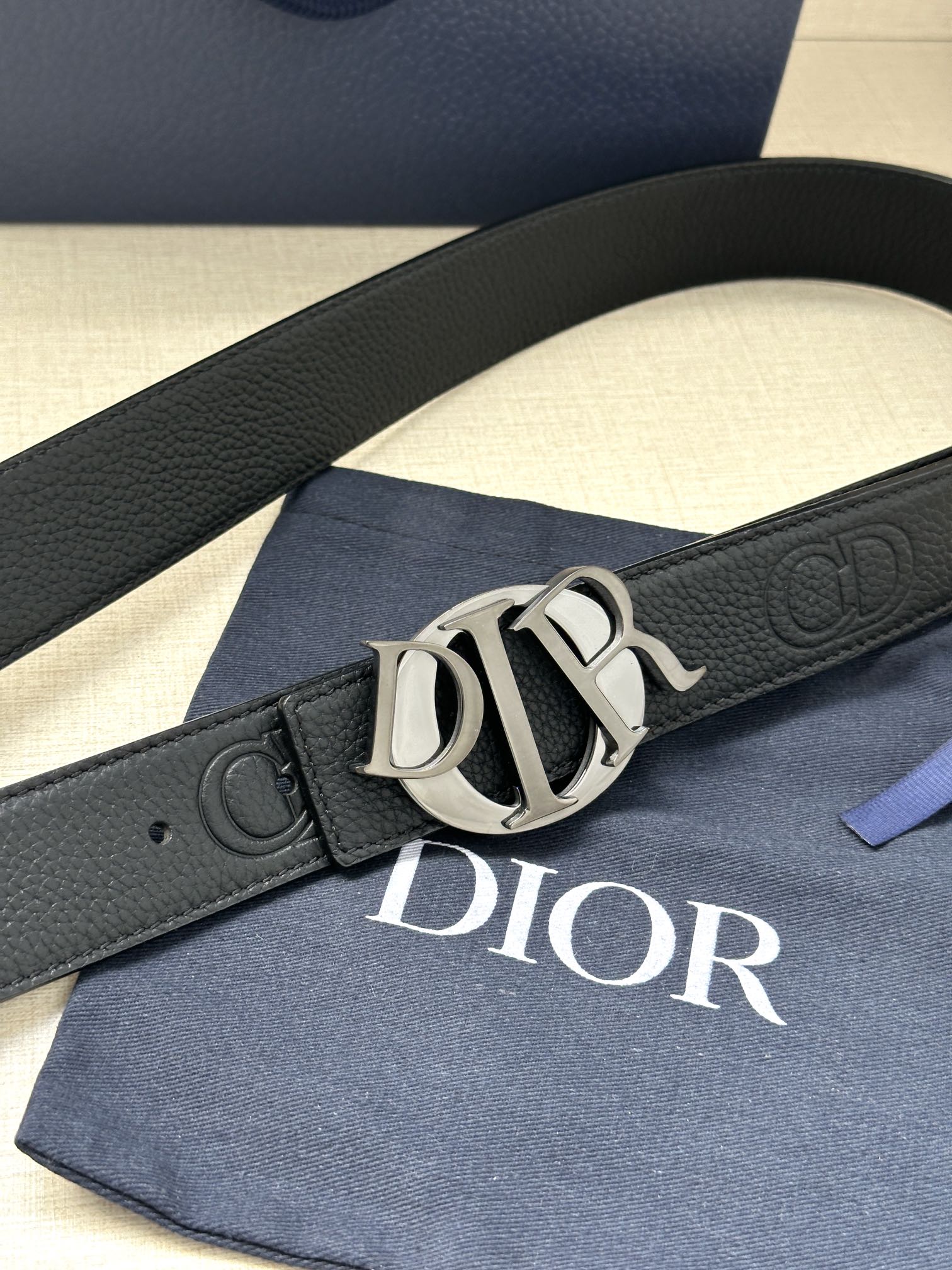 Basic Belt Cow Leather Black M