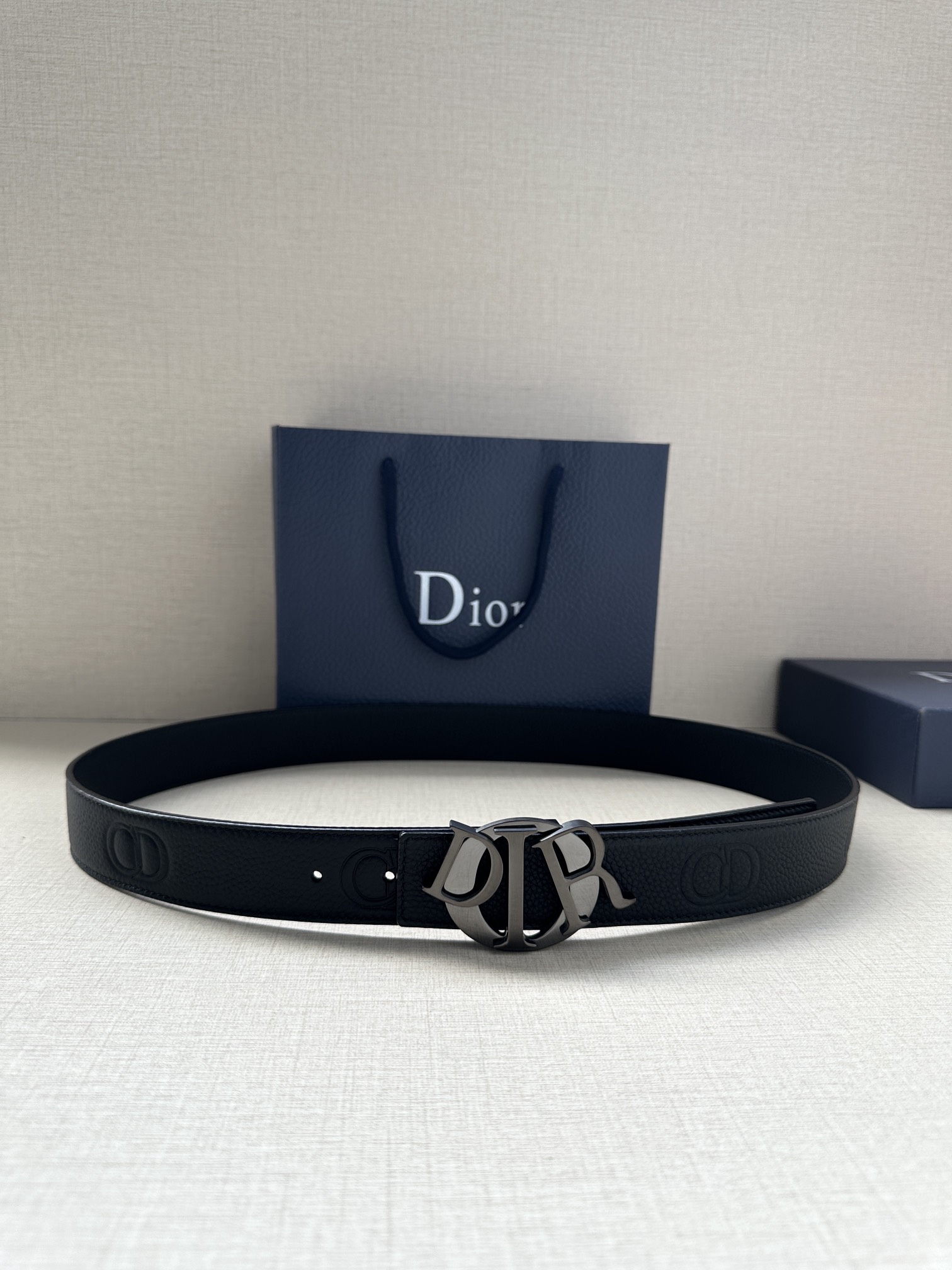 Basic Belt Cow Leather Black M