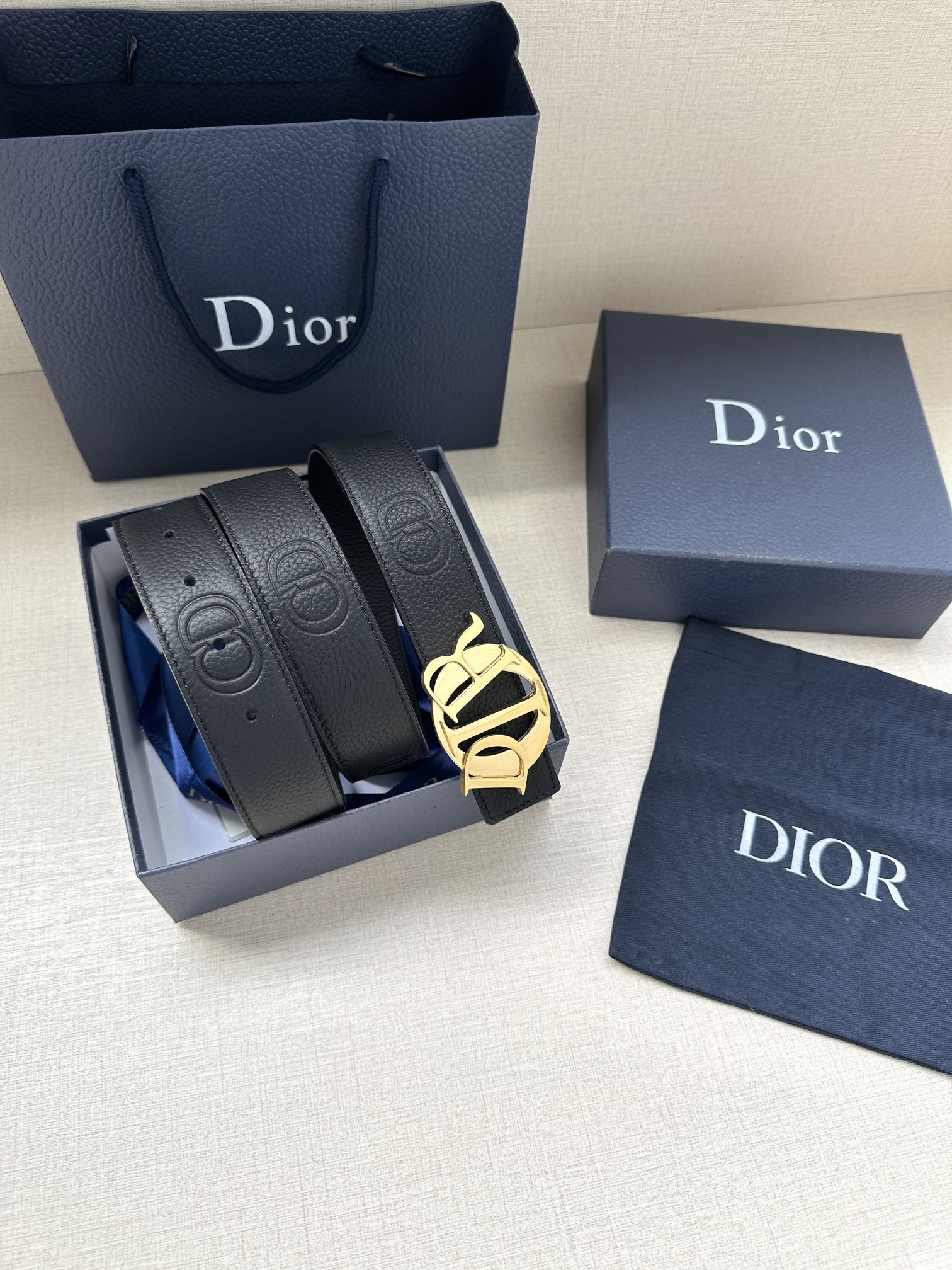 Basic Belt Cow Leather Black M