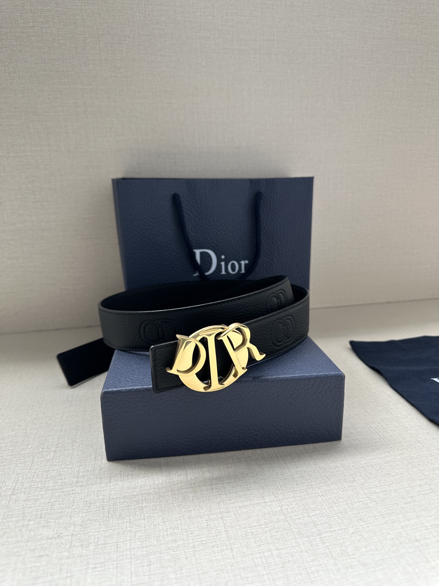 Basic Belt Cow Leather Black M