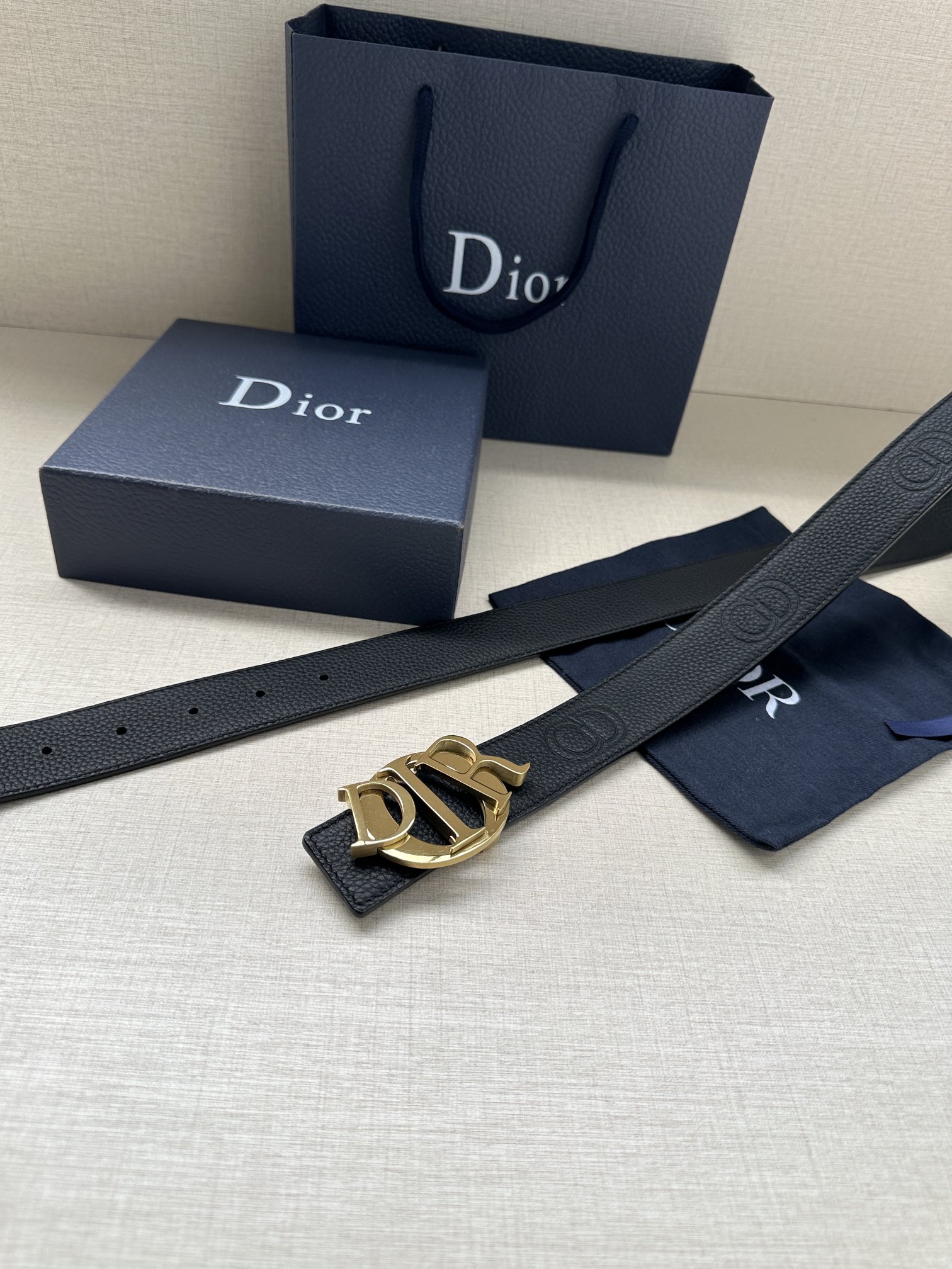 Basic Belt Cow Leather Black M