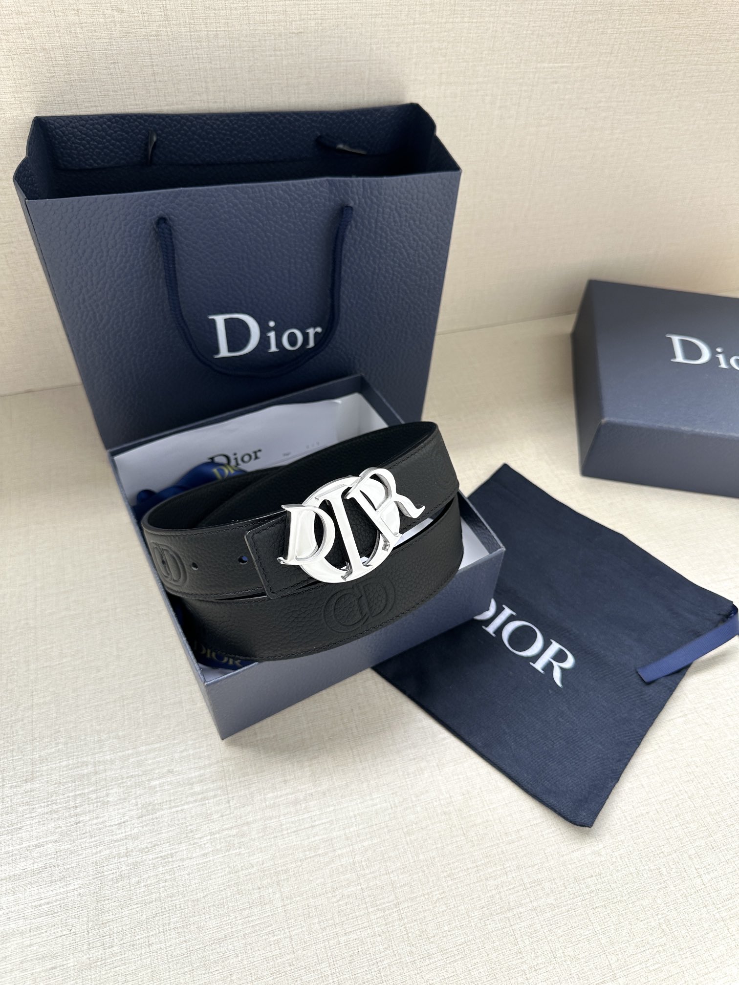 Basic Belt Cow Leather Black M