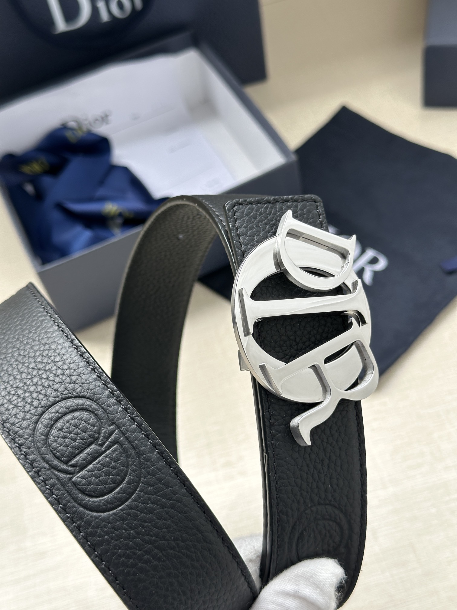 Basic Belt Cow Leather Black M