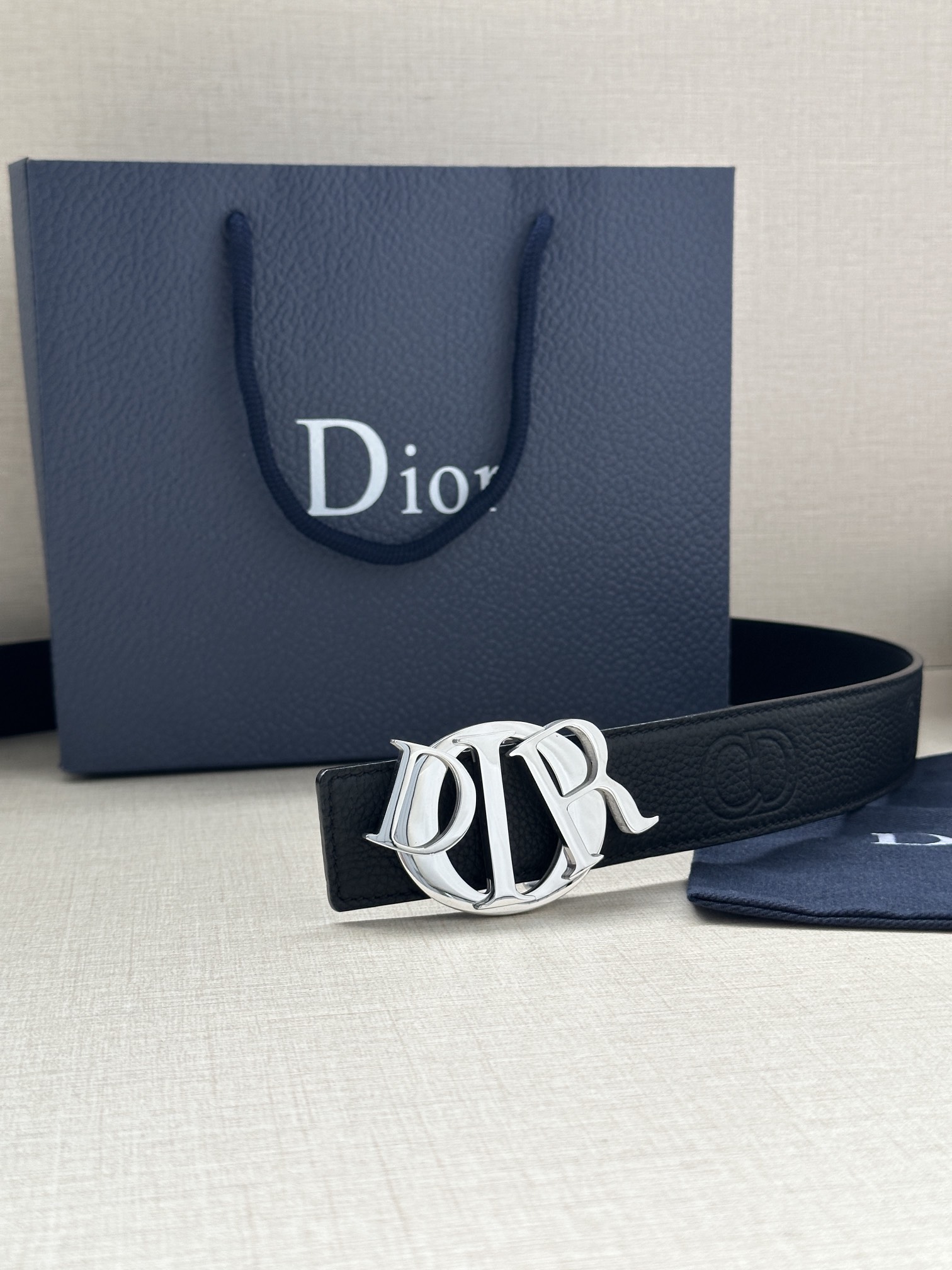 Basic Belt Cow Leather Black M