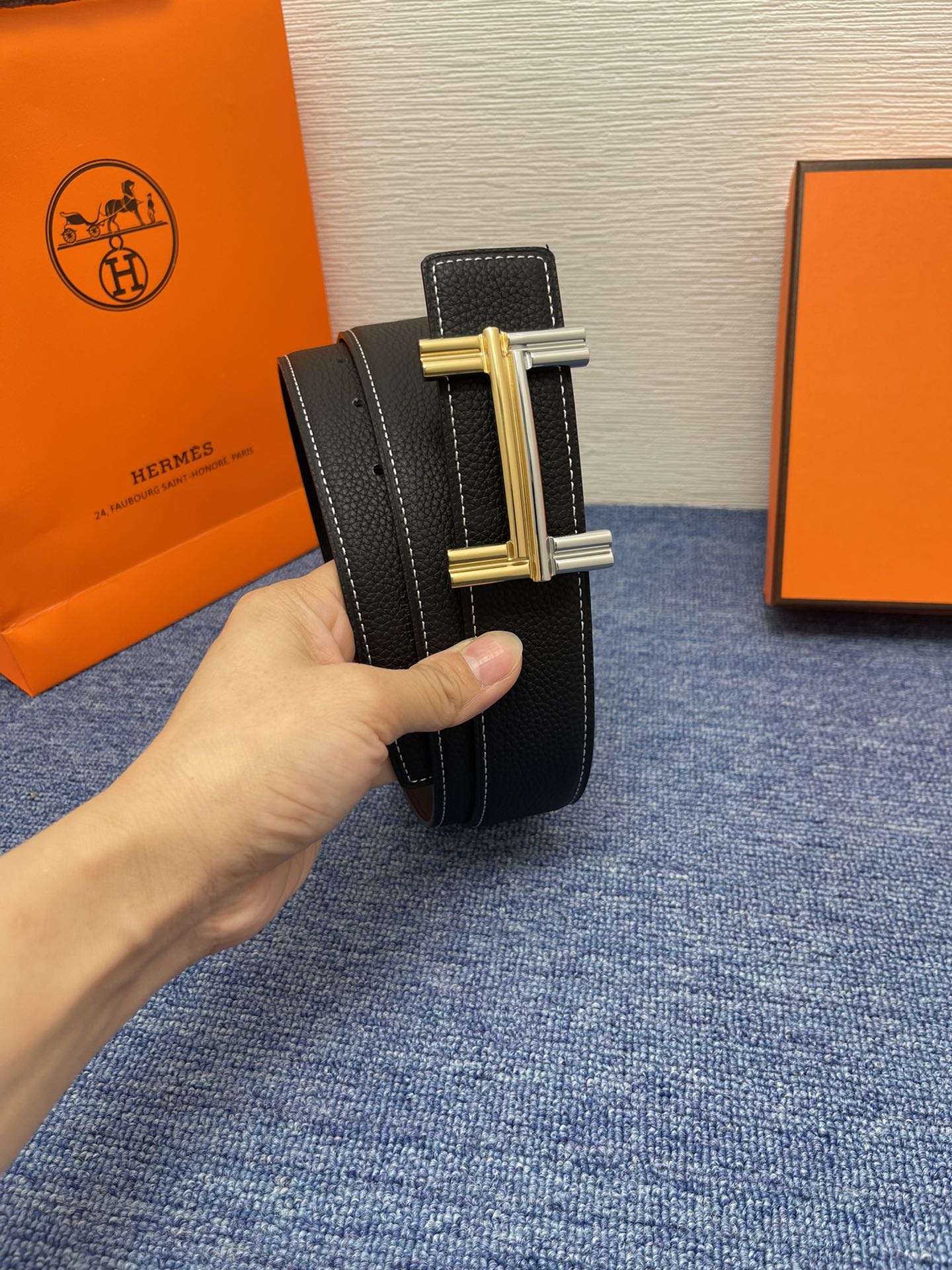 Hermès Leather Belt S-m