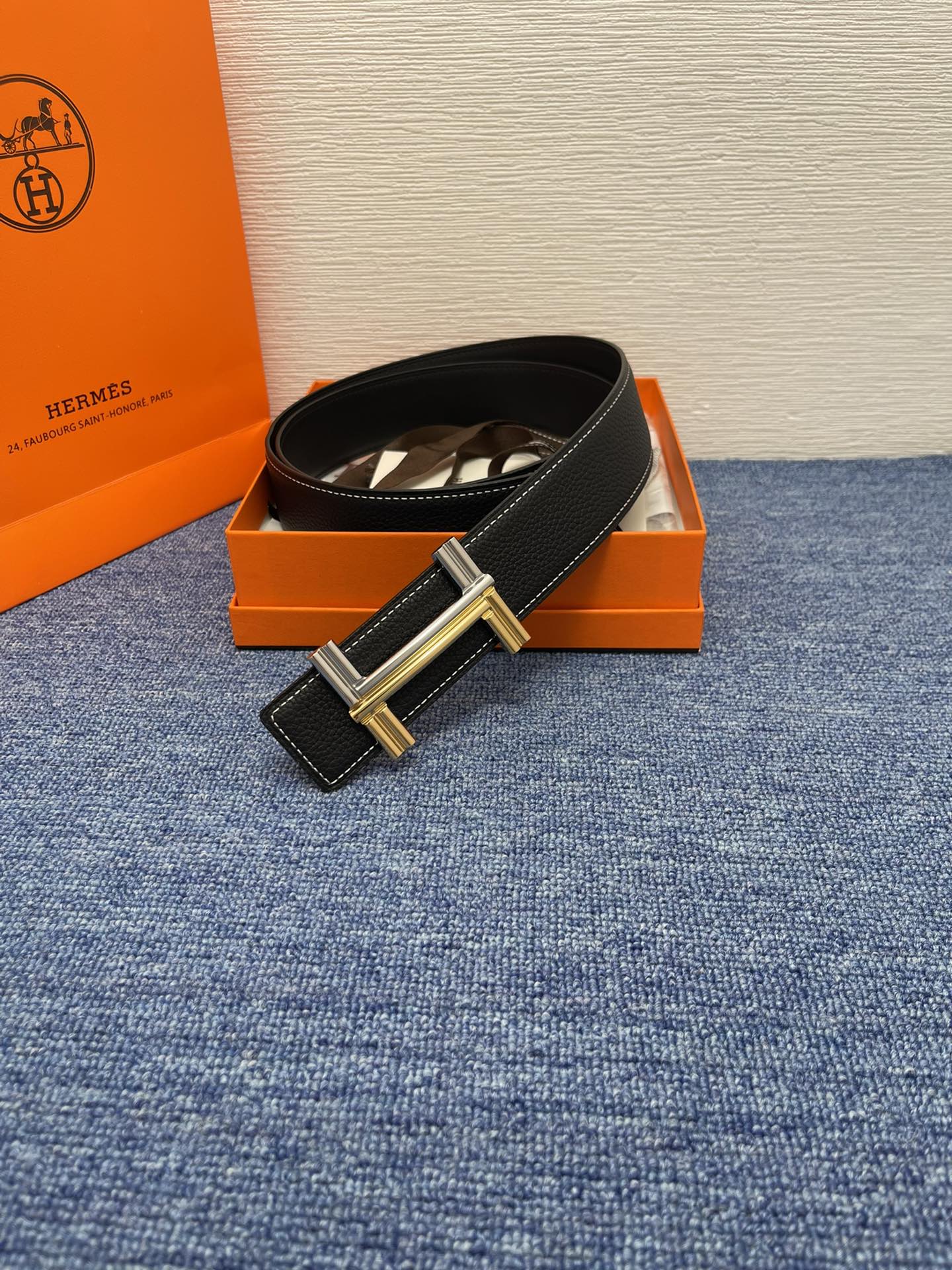 Hermès Leather Belt S-m