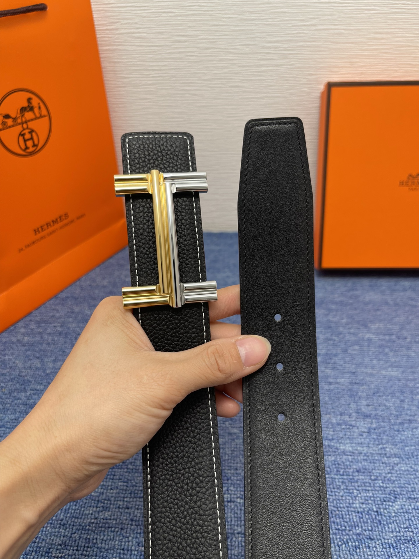 Hermès Leather Belt S-m