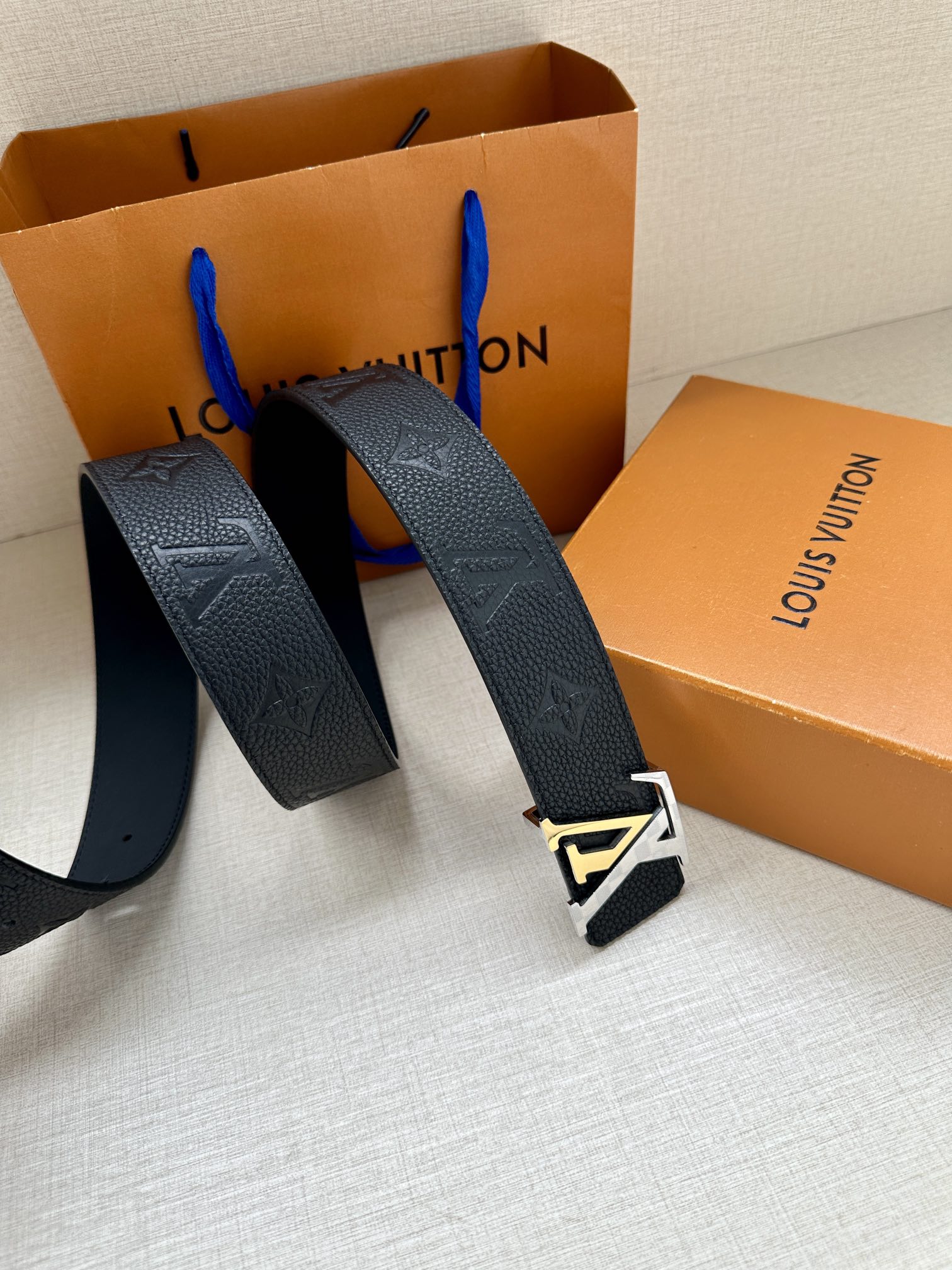 Leather Belt Cow Leather Gold L