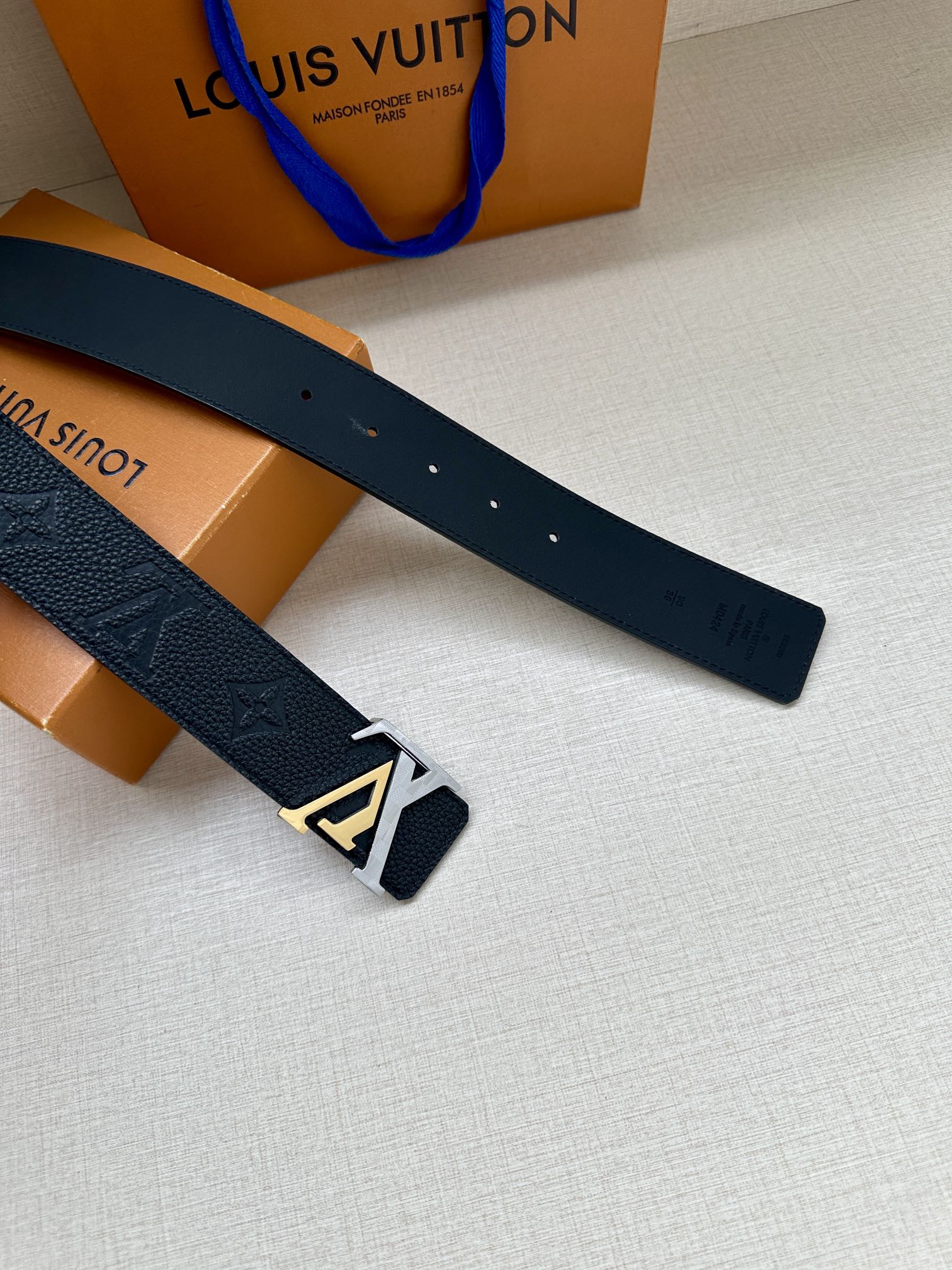 Leather Belt Cow Leather Gold L