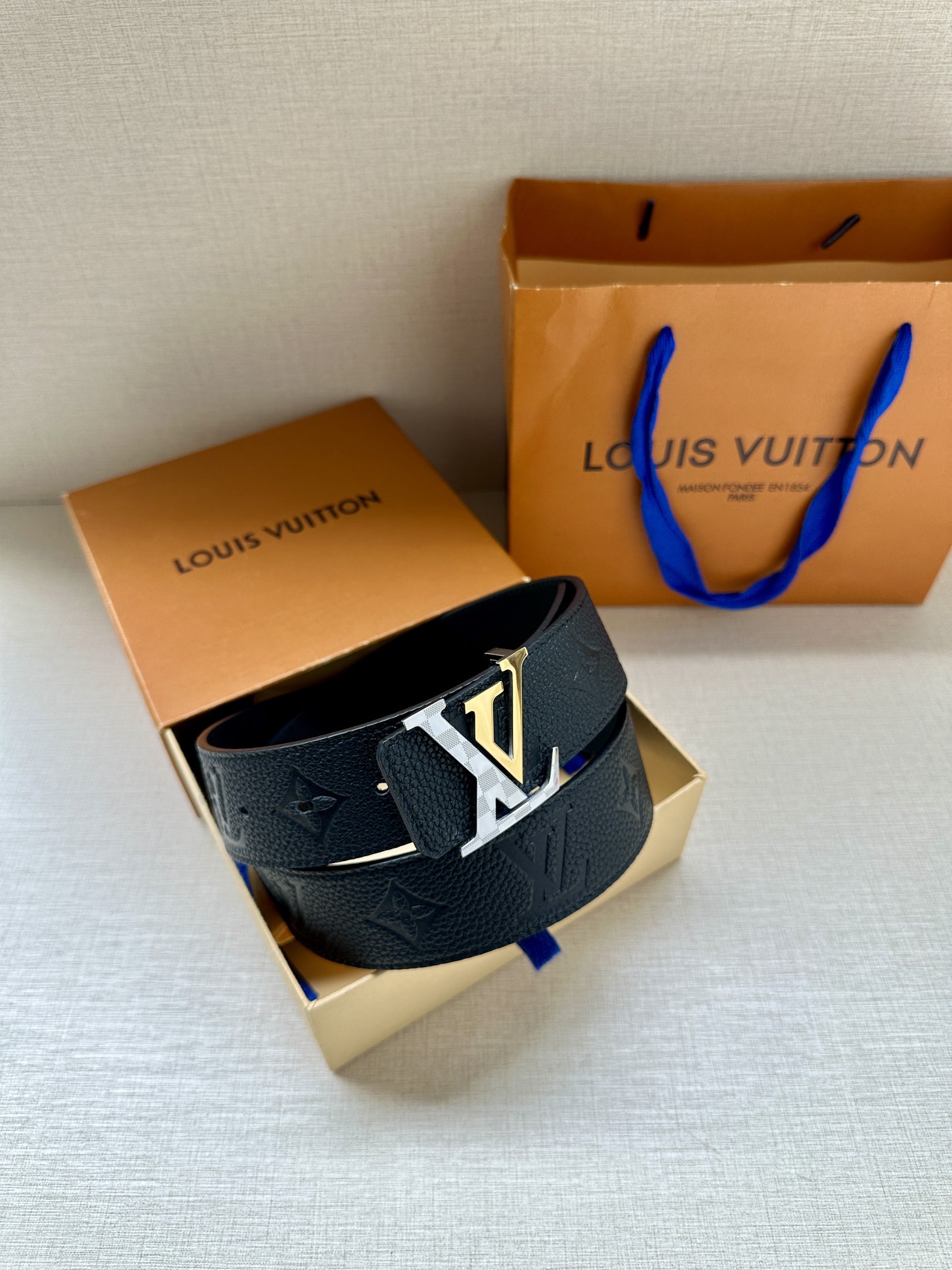 Leather Belt Cow Leather Gold L