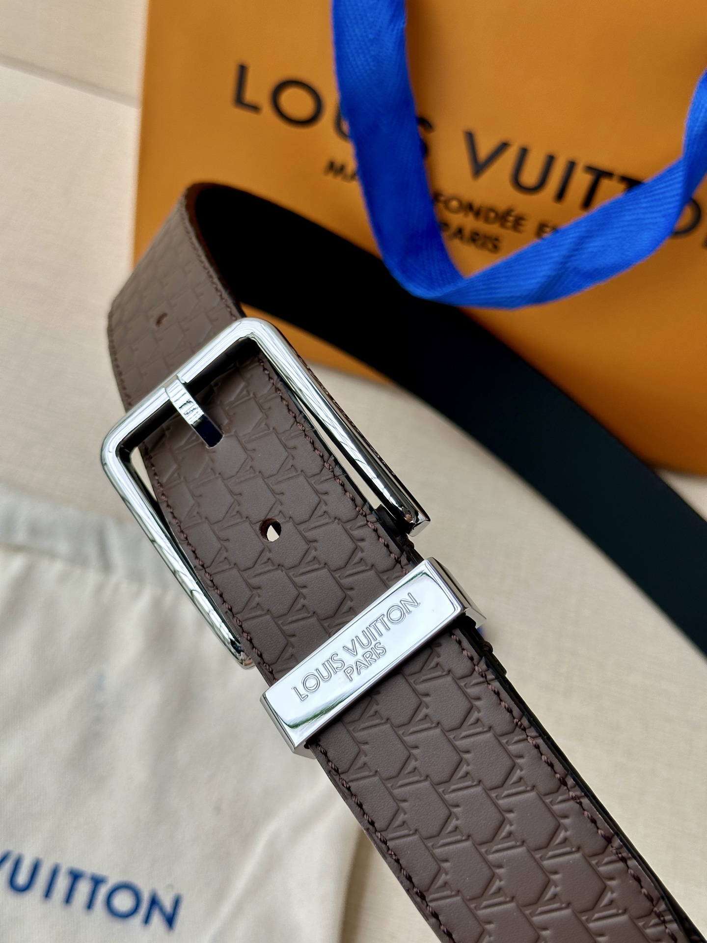 Leather Belt Silver S
