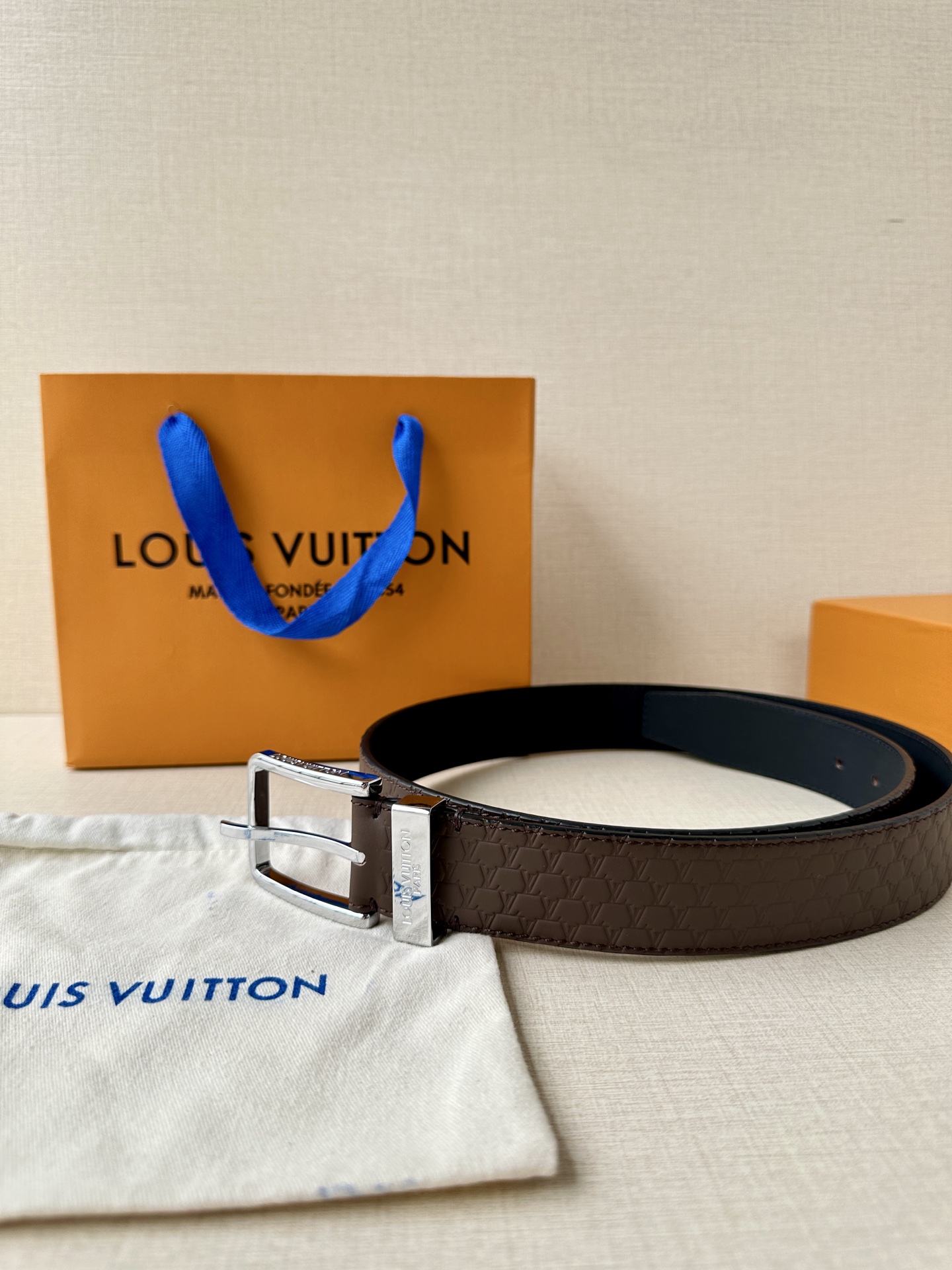 Leather Belt Silver S