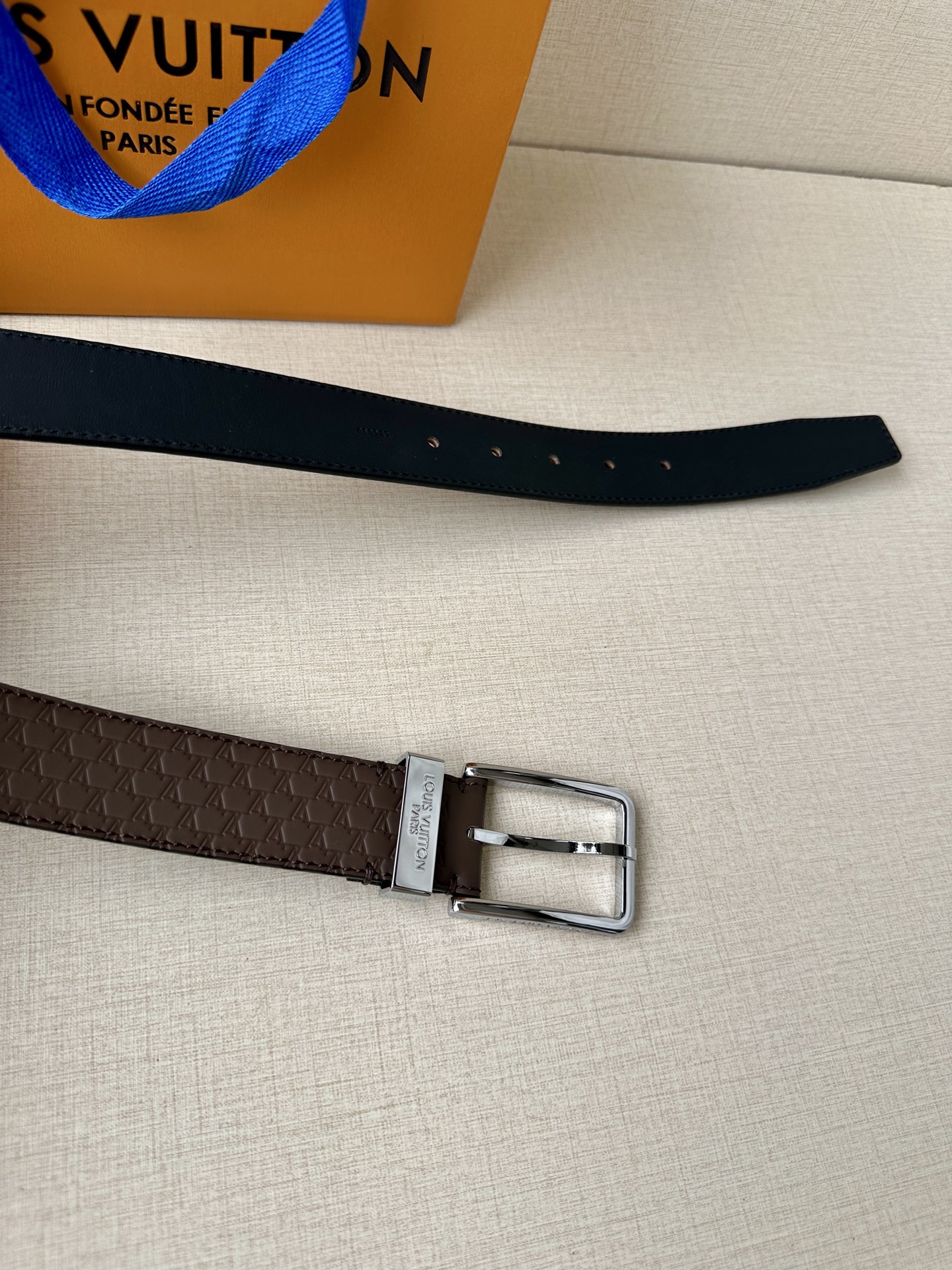 Leather Belt Silver S