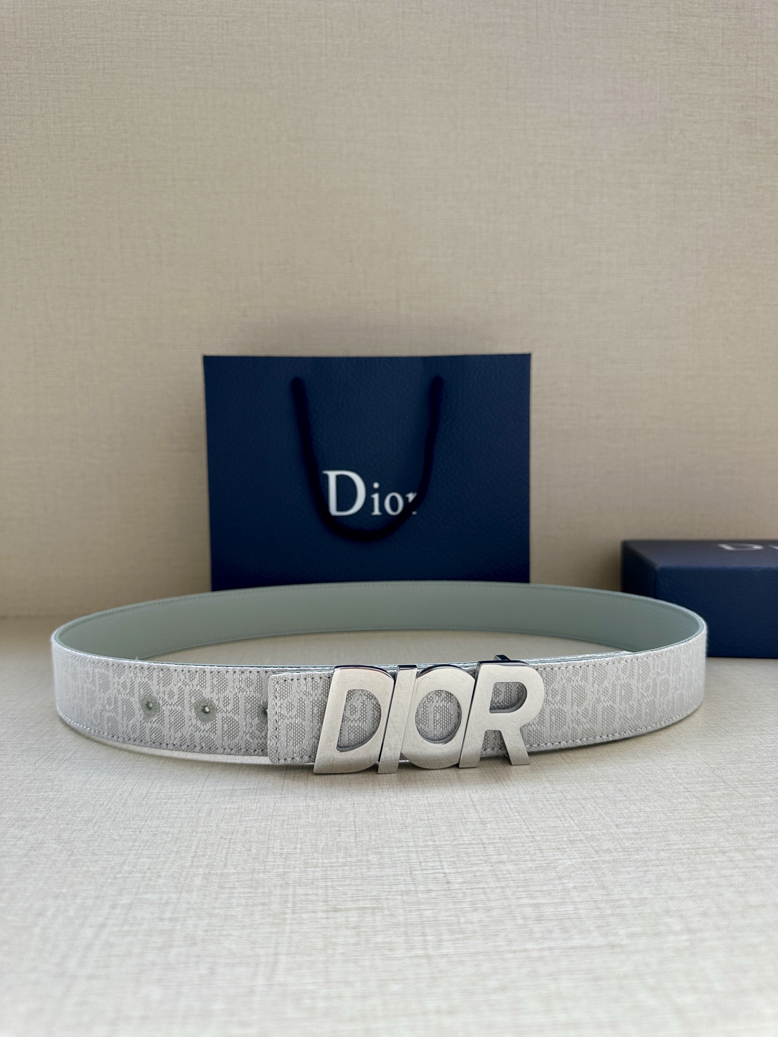 Basic Belt Cow Leather Gray M-l