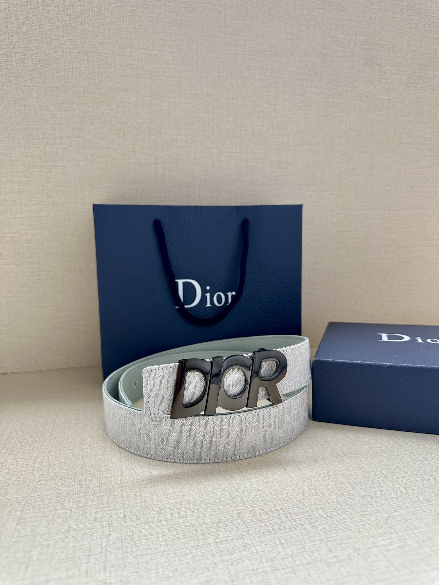 Basic Belt Cow Leather Gray M-l