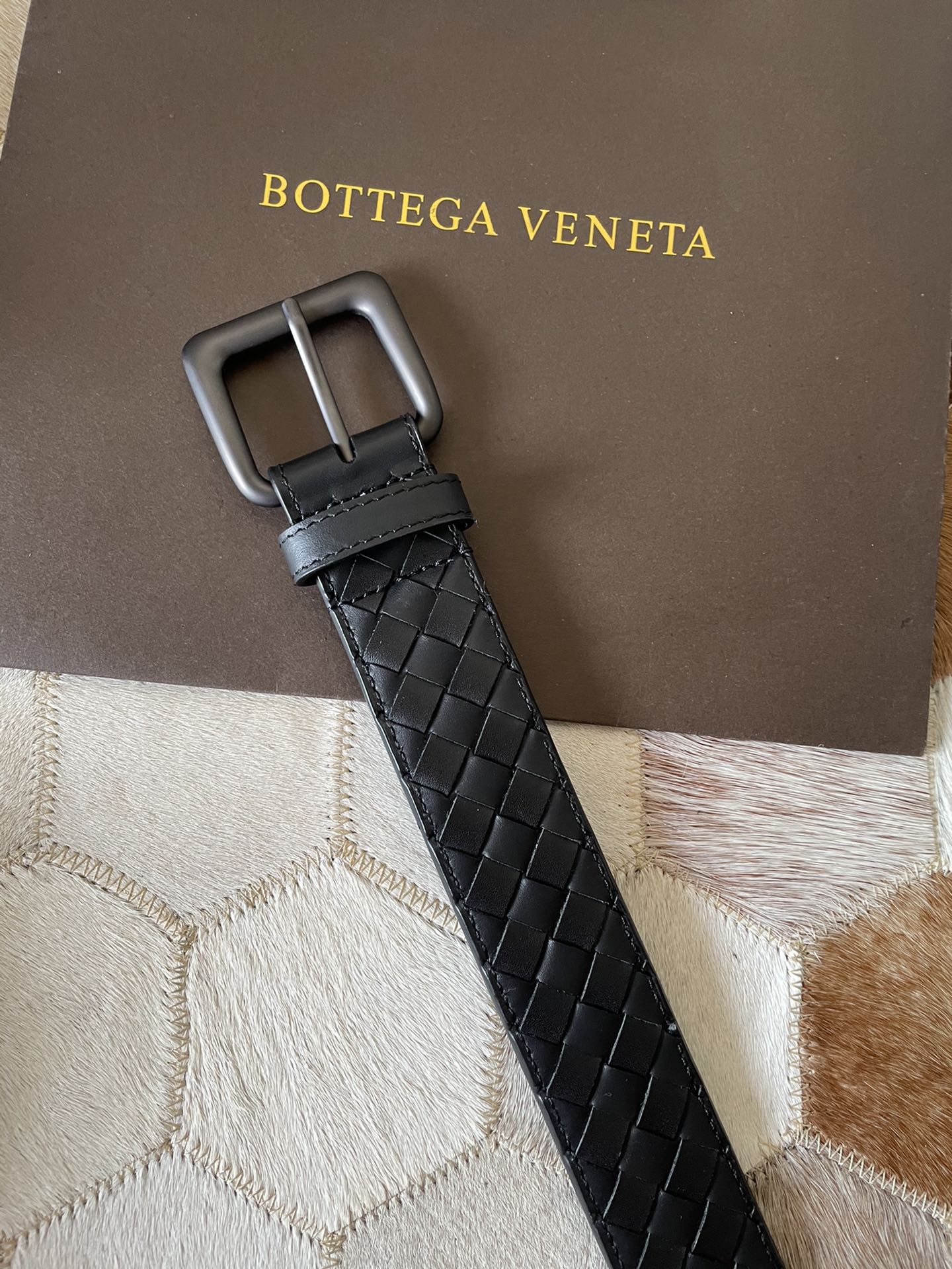Bottega Veneta Basic Belt Top Grain Leather M-l