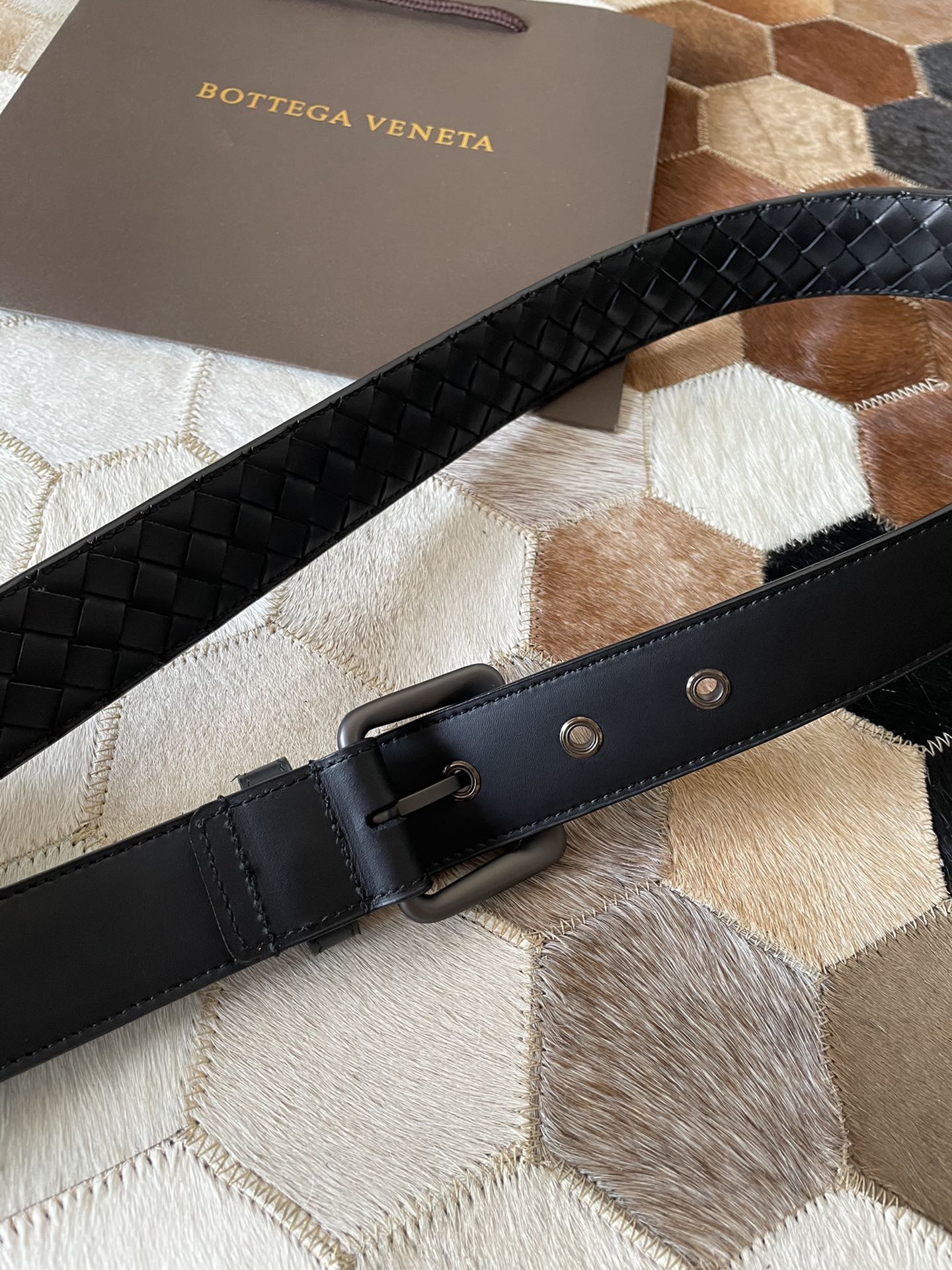 Bottega Veneta Basic Belt Top Grain Leather M-l