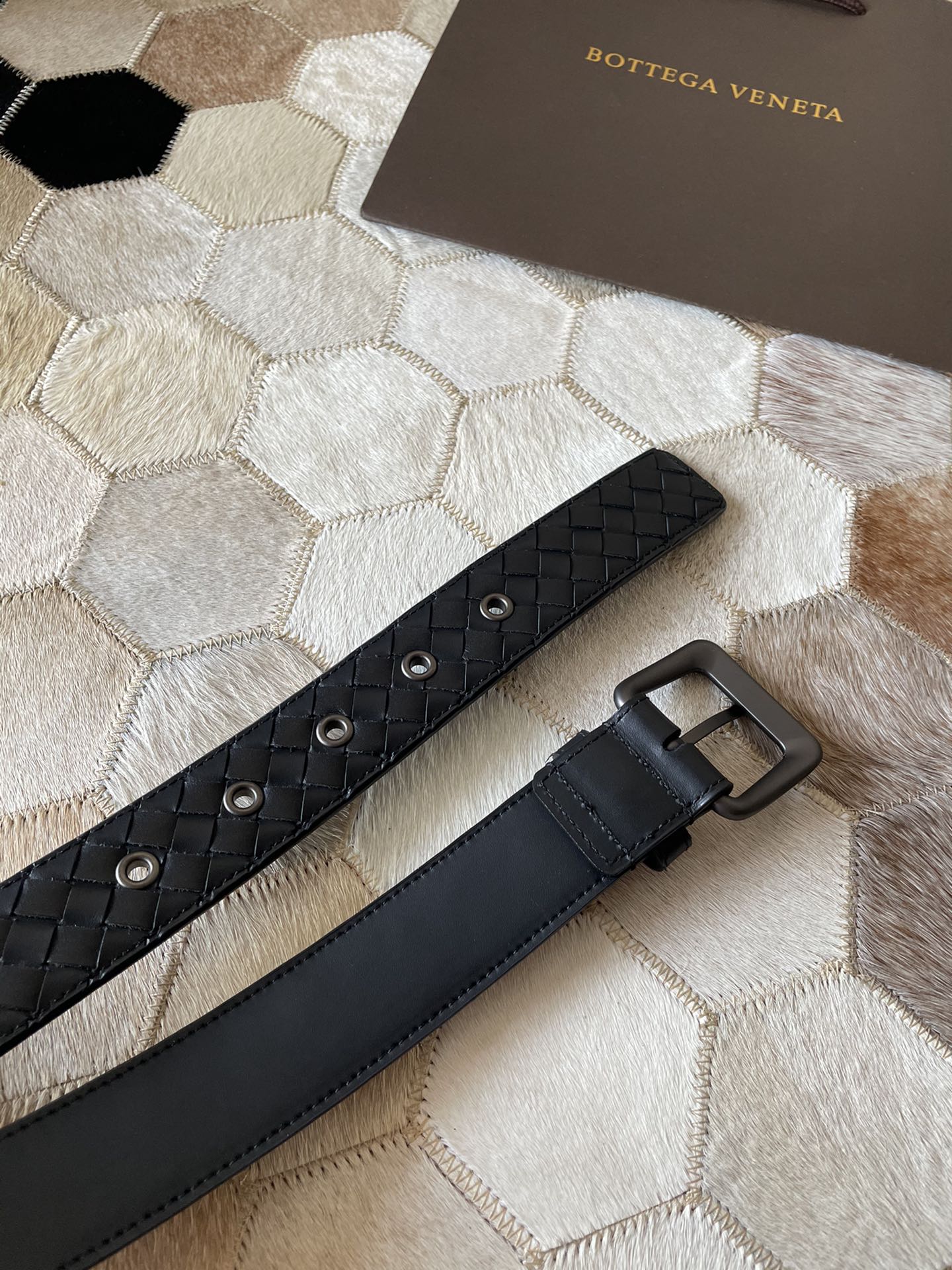 Bottega Veneta Basic Belt Top Grain Leather M-l