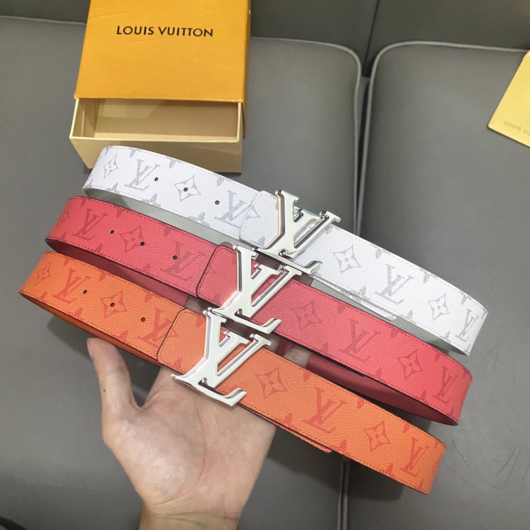 Louis Vuitton Male Basic Belt Cow Leather 40mm-s-l