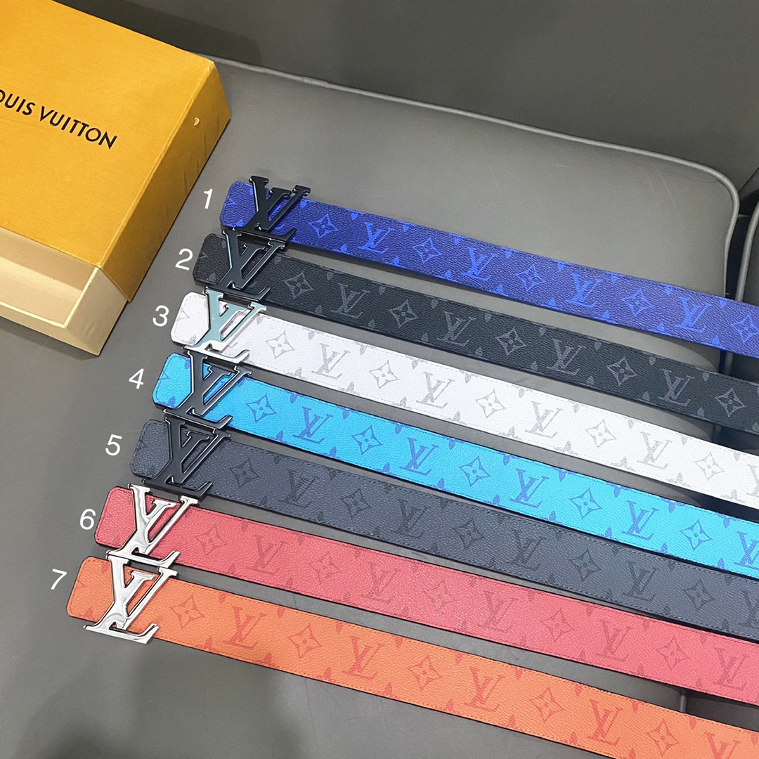 Louis Vuitton Male Basic Belt Cow Leather 40mm-s-l