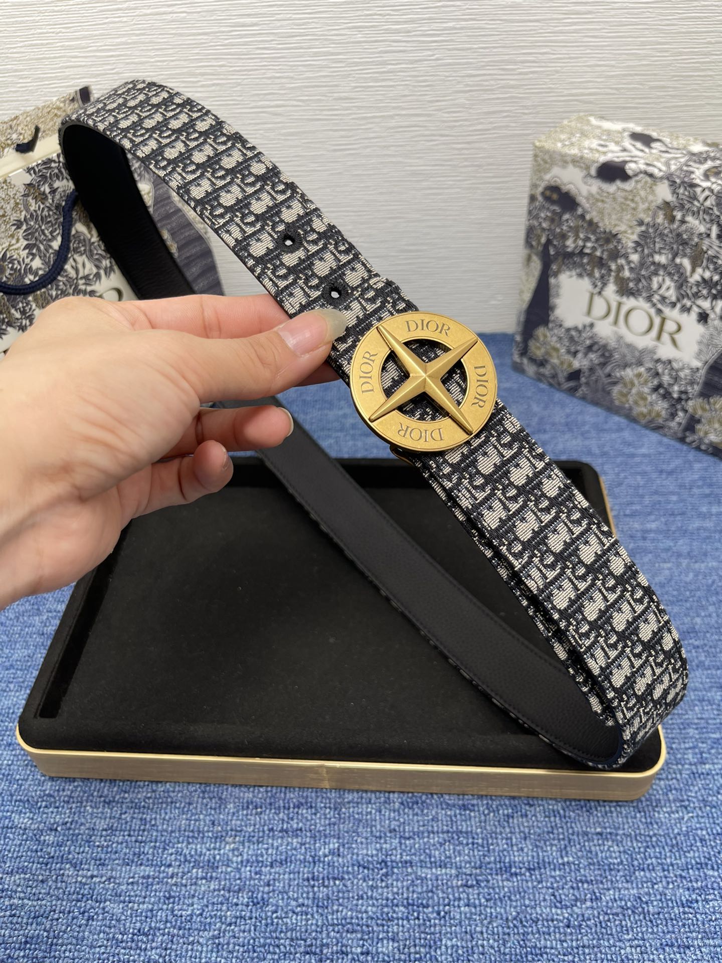 Dior Pin Buckle Belt Black Adjustable M