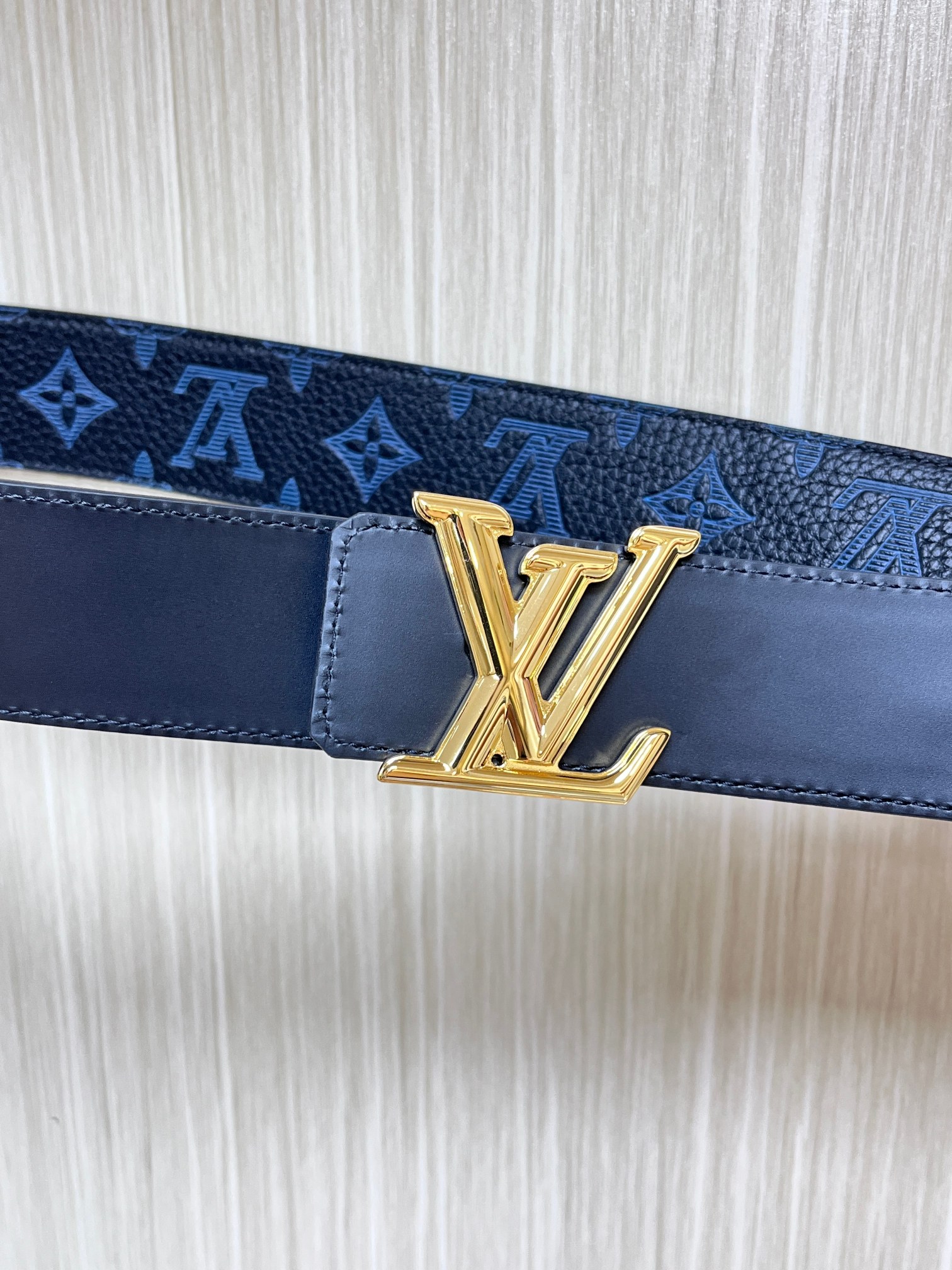 Louis Vuitton Basic Belt Cow Leather Gold M-l