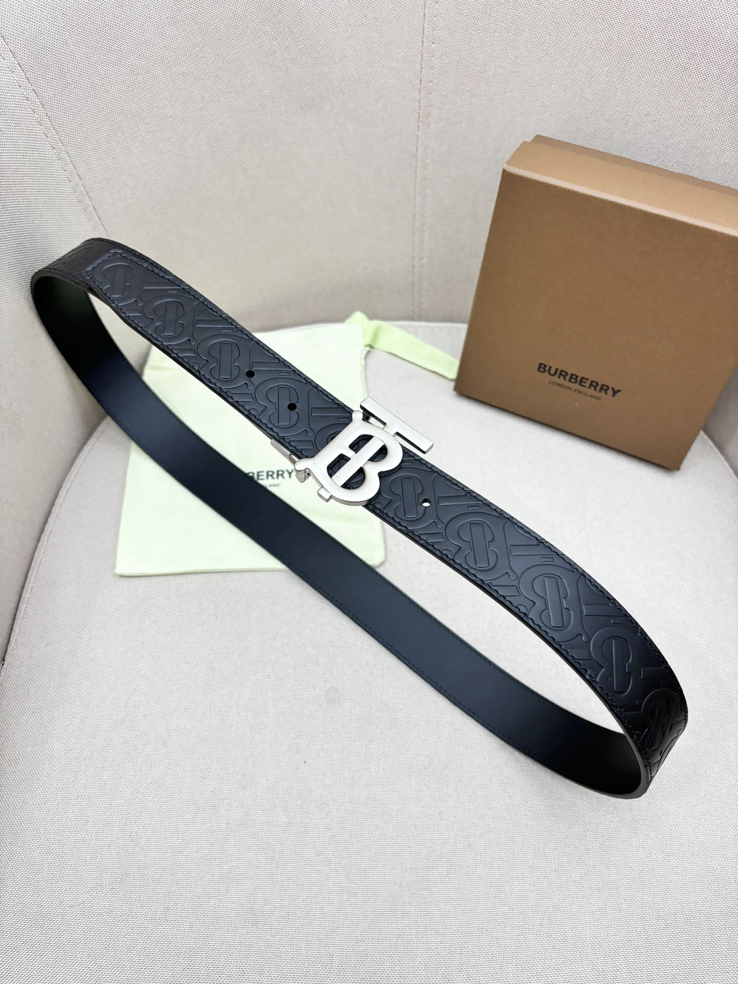 Burberry Male Leather Belt Top Grain Leather M
