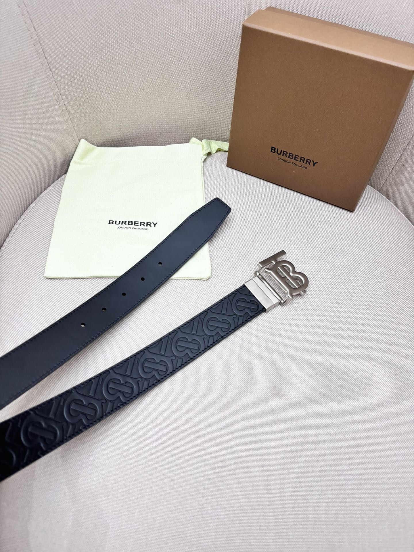 Burberry Male Leather Belt Top Grain Leather M
