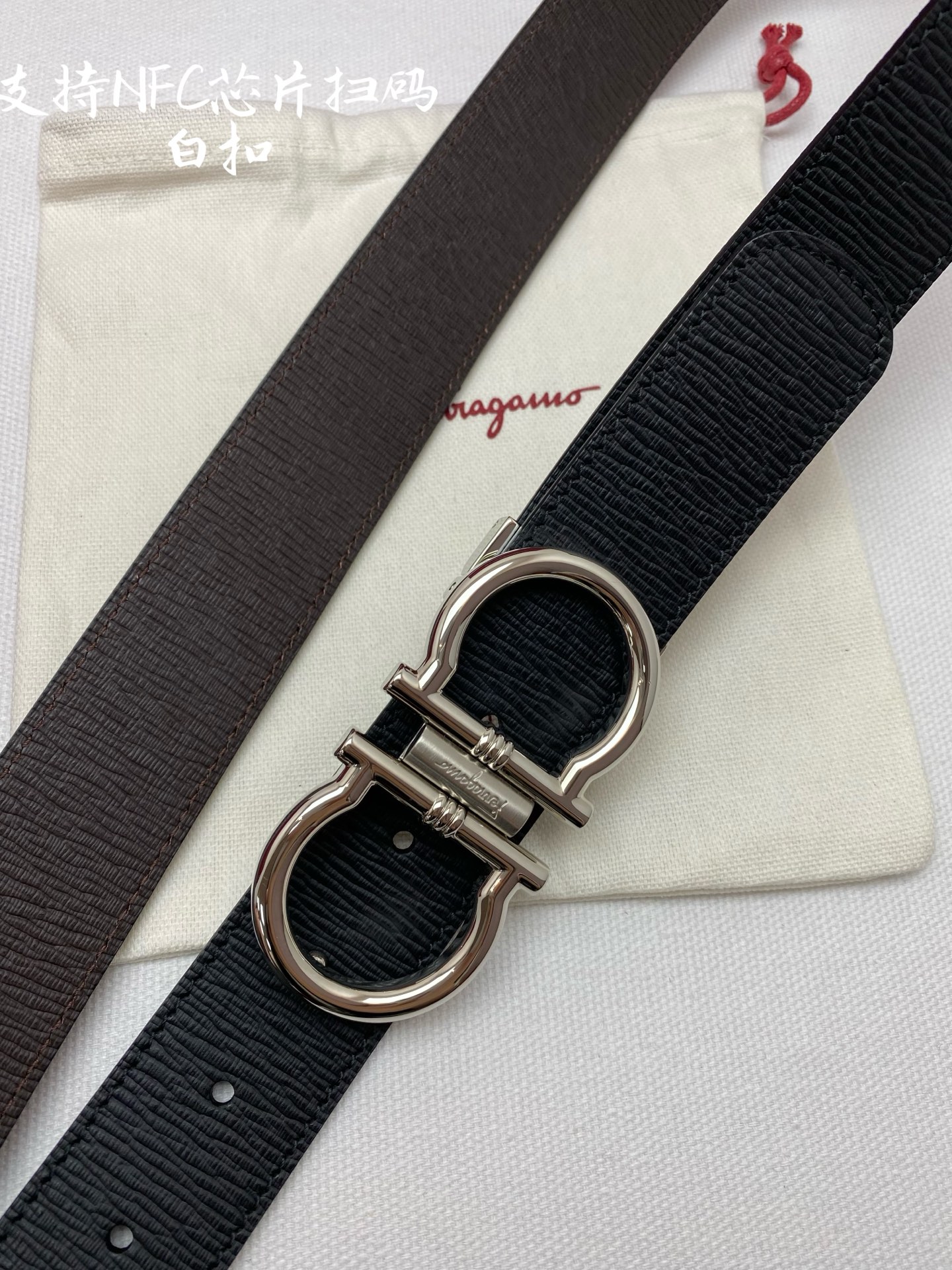 Salvatore Ferragamo Male Leather Belt Cow Leather M