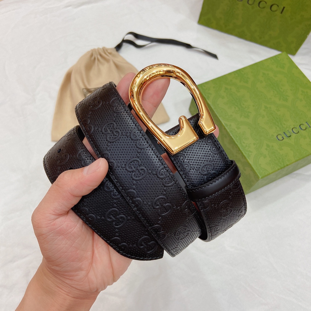 Gucci Basic Belt Top Grain Leather M