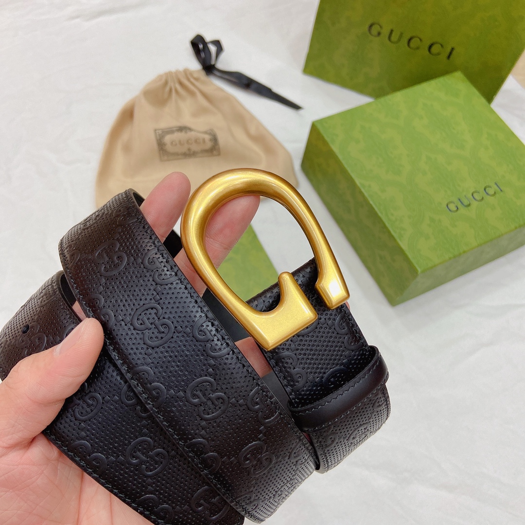 Gucci Basic Belt Top Grain Leather M