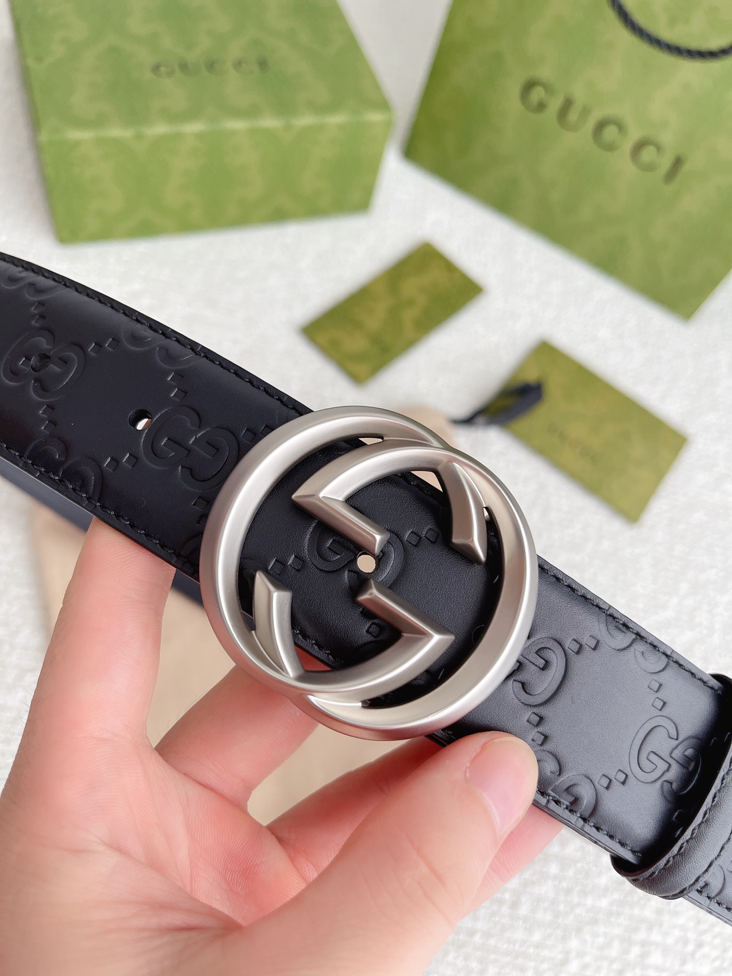 Gucci Basic Belt Cow Leather M