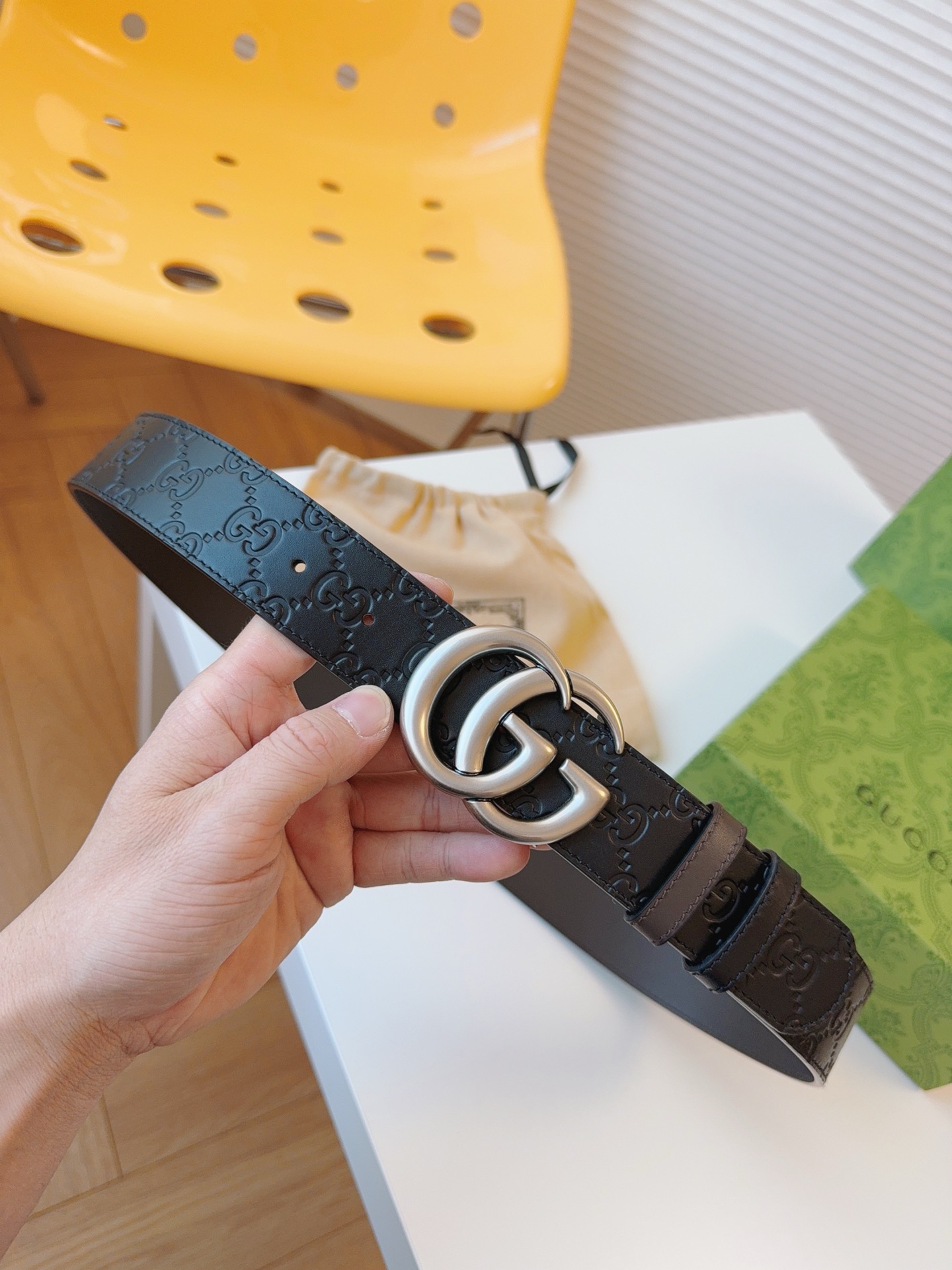 Gucci Basic Belt Cow Leather S-m